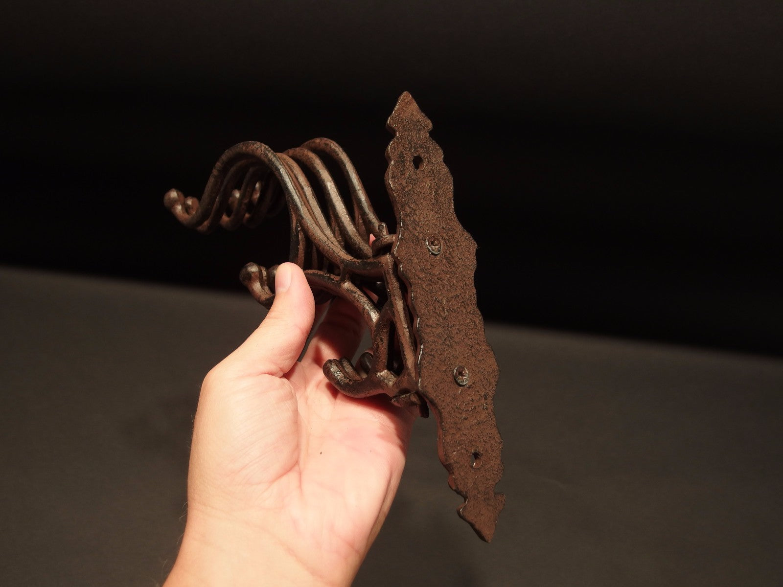 Antique Vintage Style Wall Hook Swivel Folding Coat Hanger Hardware Rust Finish
