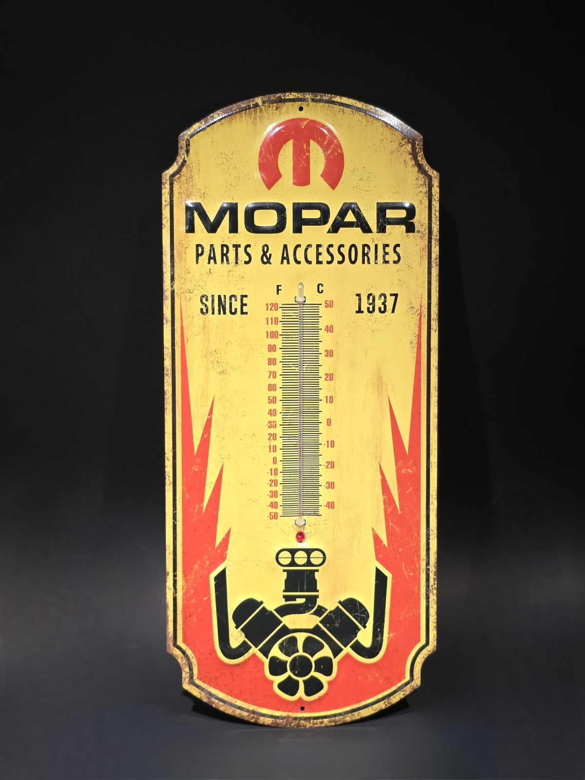 17.5 " Metal Vintage Style Mopar Thermometer Sign
