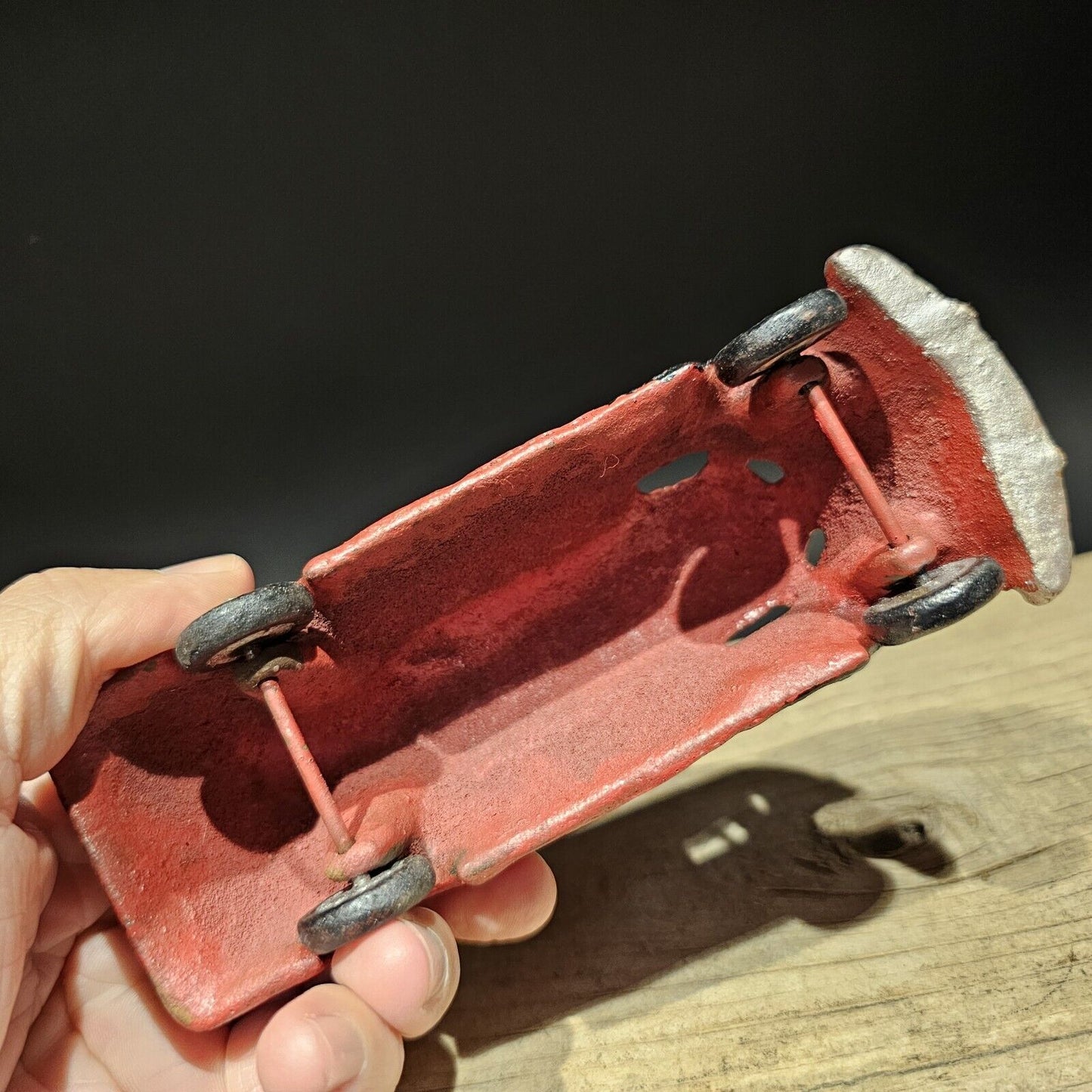 Vintage Style Red Cast Iron Toy Phillips 66 Car Delivery Van