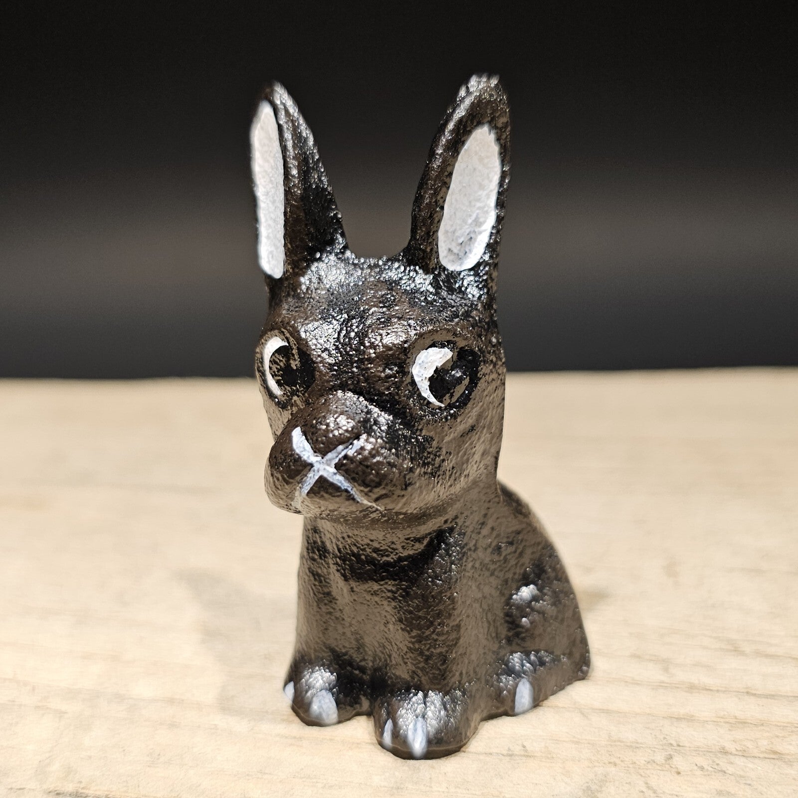 Antique Vintage Style Cast Iron French Bulldog Figure