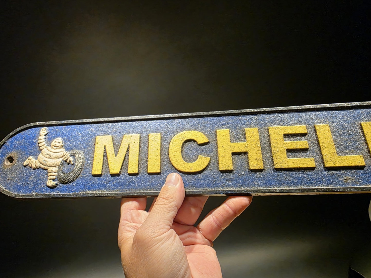 19 1/2" Antique Vintage Style Cast Iron Automotive Advertising Plaque Sign