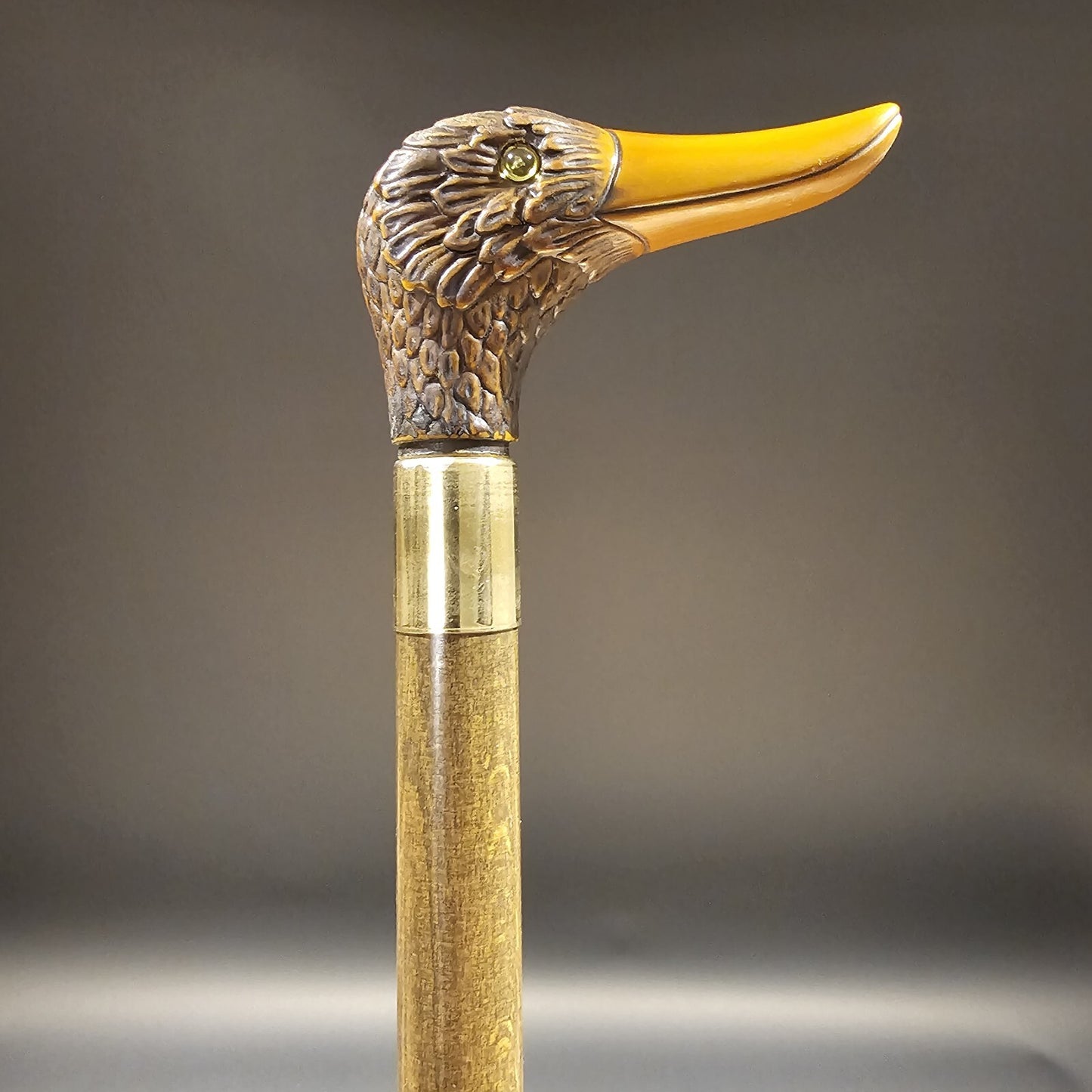 36" Antique Style Brown Duck Head Walking Stick Cane