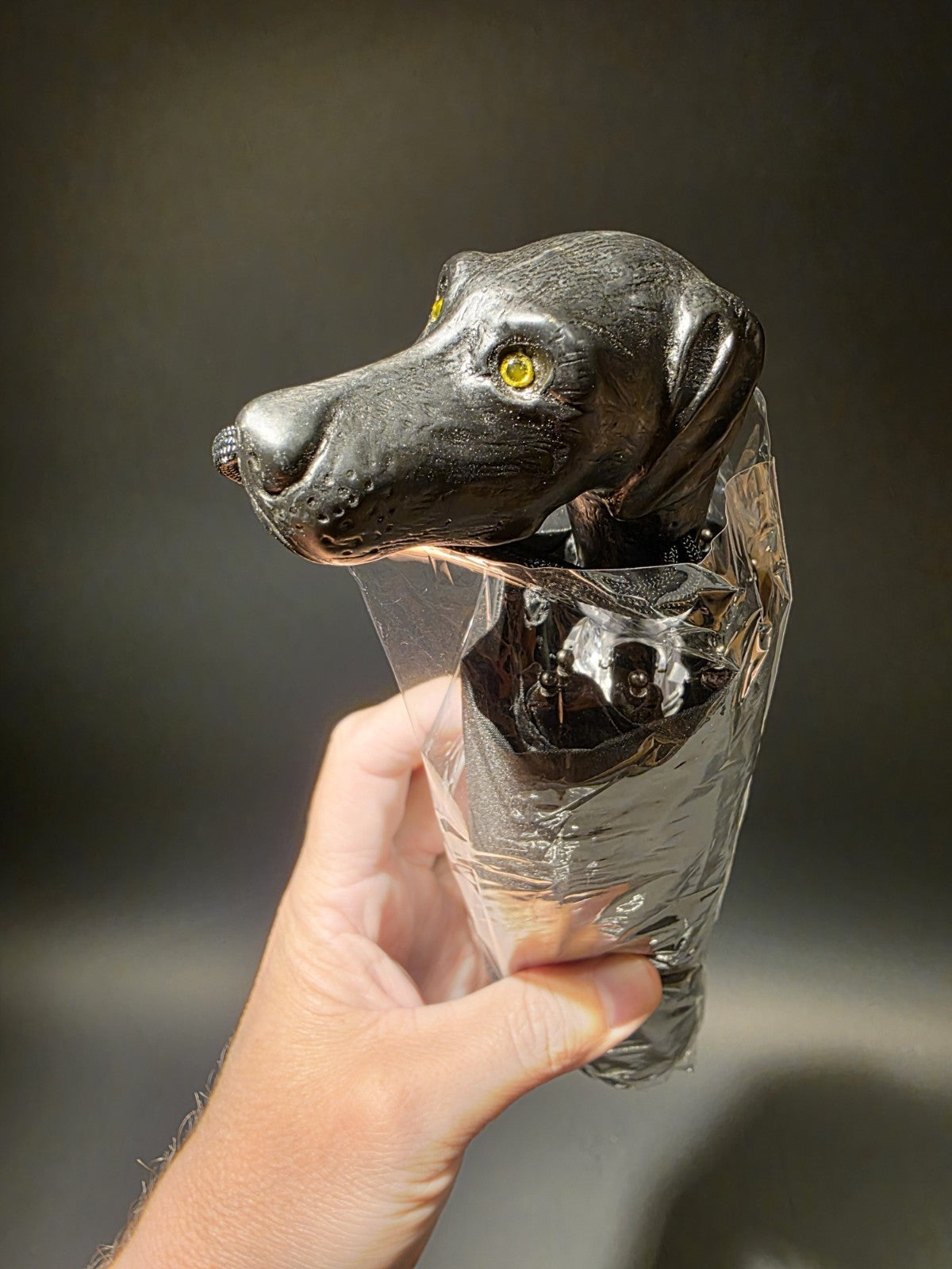 11 1/2" Black Lab Dog Head Umbrella