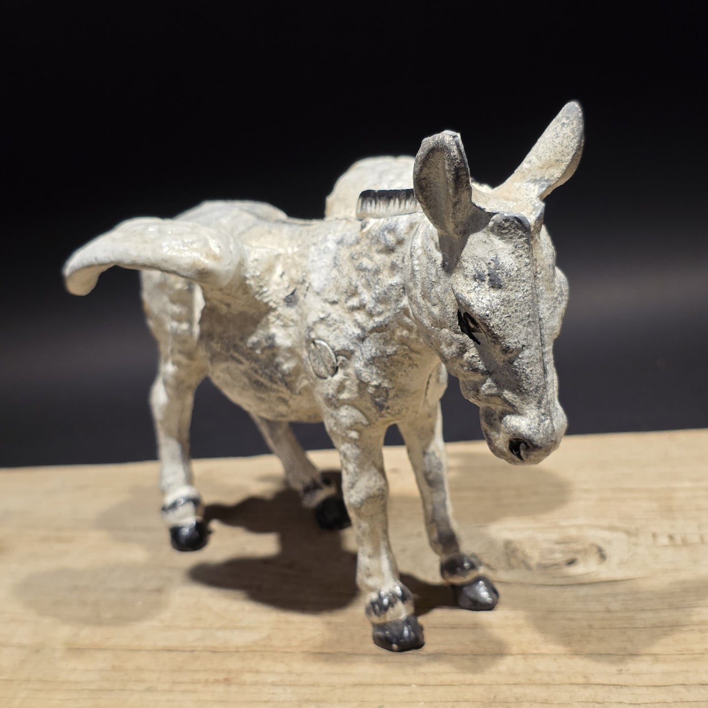 Antique Vintage Style Cast Iron Flying Donkey Coin Bank