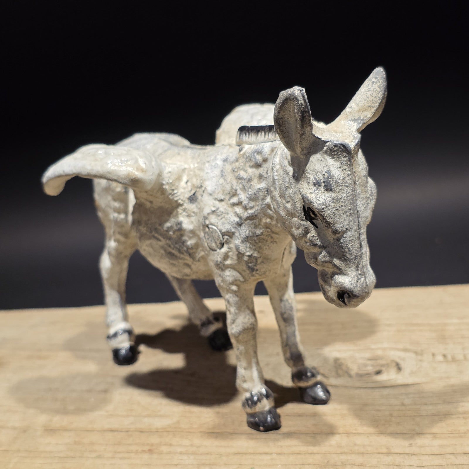 Antique Vintage Style Cast Iron Flying Donkey Coin Bank