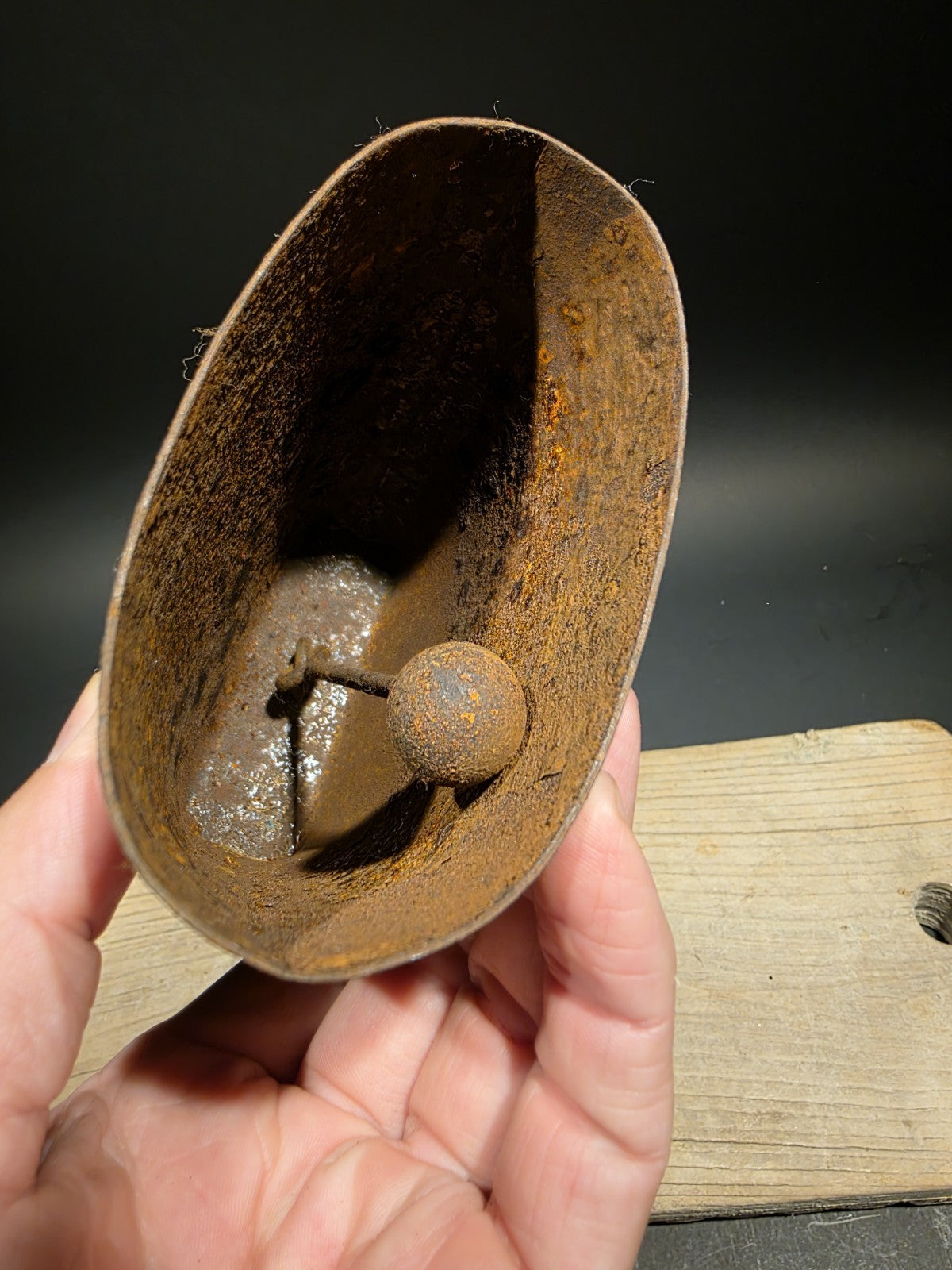 6 3/4" Primitive Vintage Antique Style Hand Wrought Iron Cow Bell