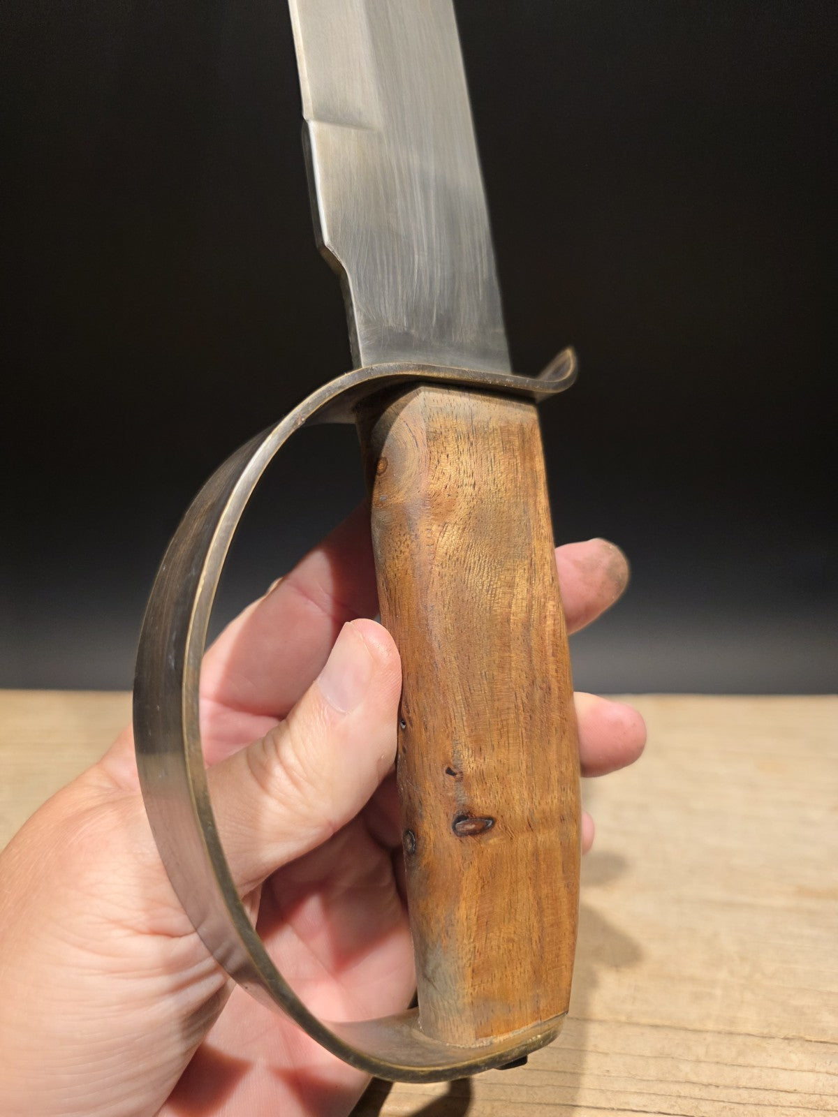 15" Antique Style Civil War Confederate D Guard Bowie Knife
