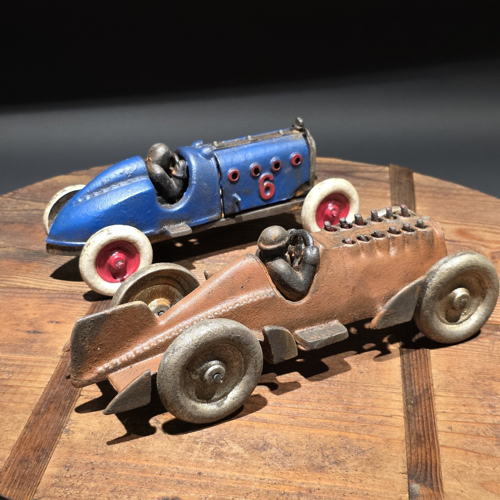 Cast Iron Race Car Toy Set – Vintage Style Open Wheel Racer Pair