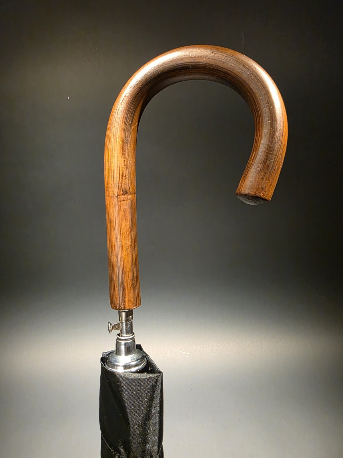 36" Antique Style Wood Crook Umbrella