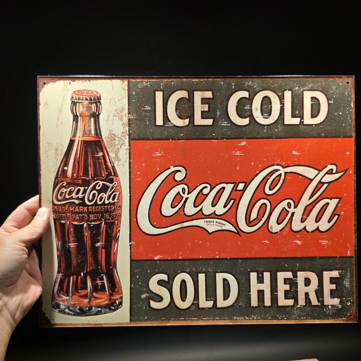15" Coca-Cola Metal Vintage Style Gas Station Advertising Sign