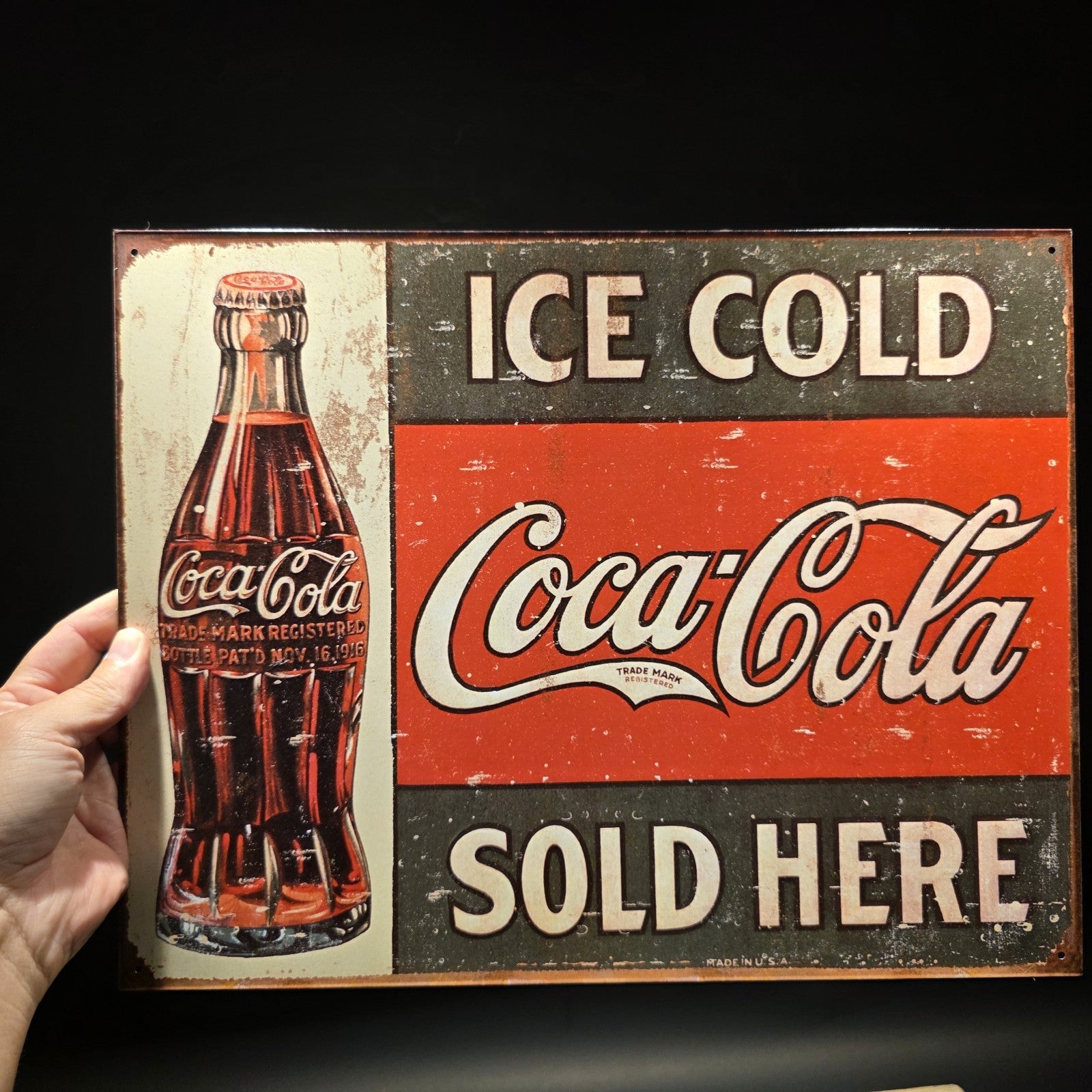 15" Coca-Cola Metal Vintage Style Gas Station Advertising Sign