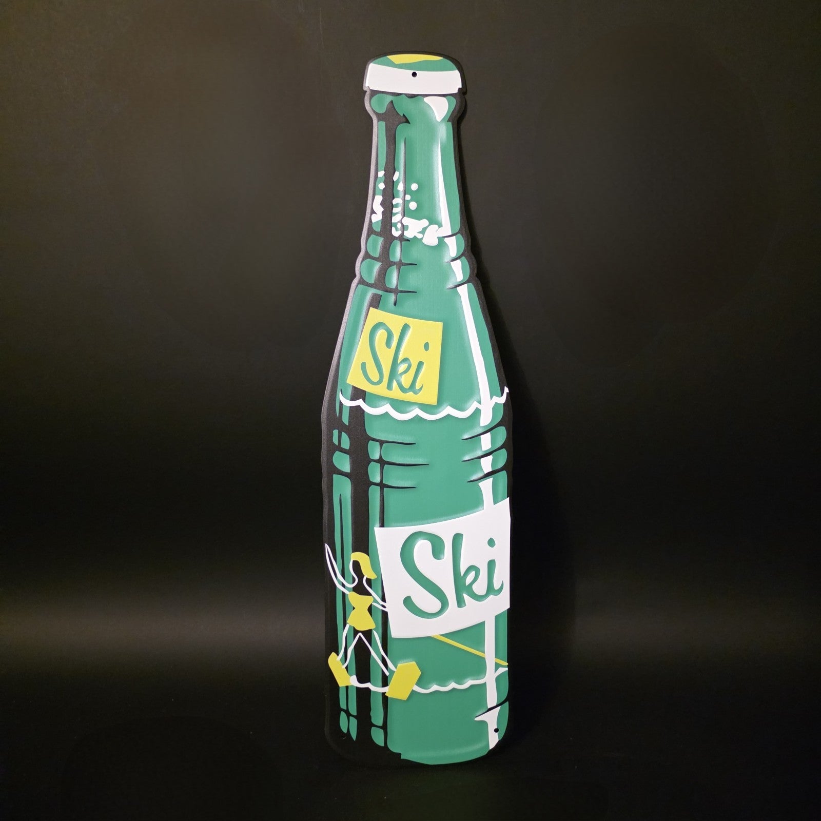 22" Vintage Style Ski Soda Advertising Metal Wall Sign