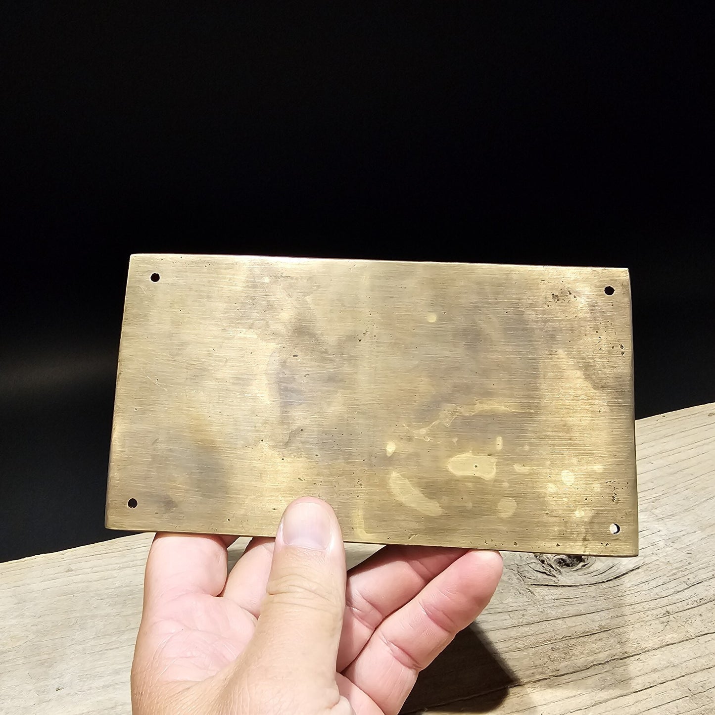 6 5/8" Antique Vintage Style Brass Winchester Plaque Sign