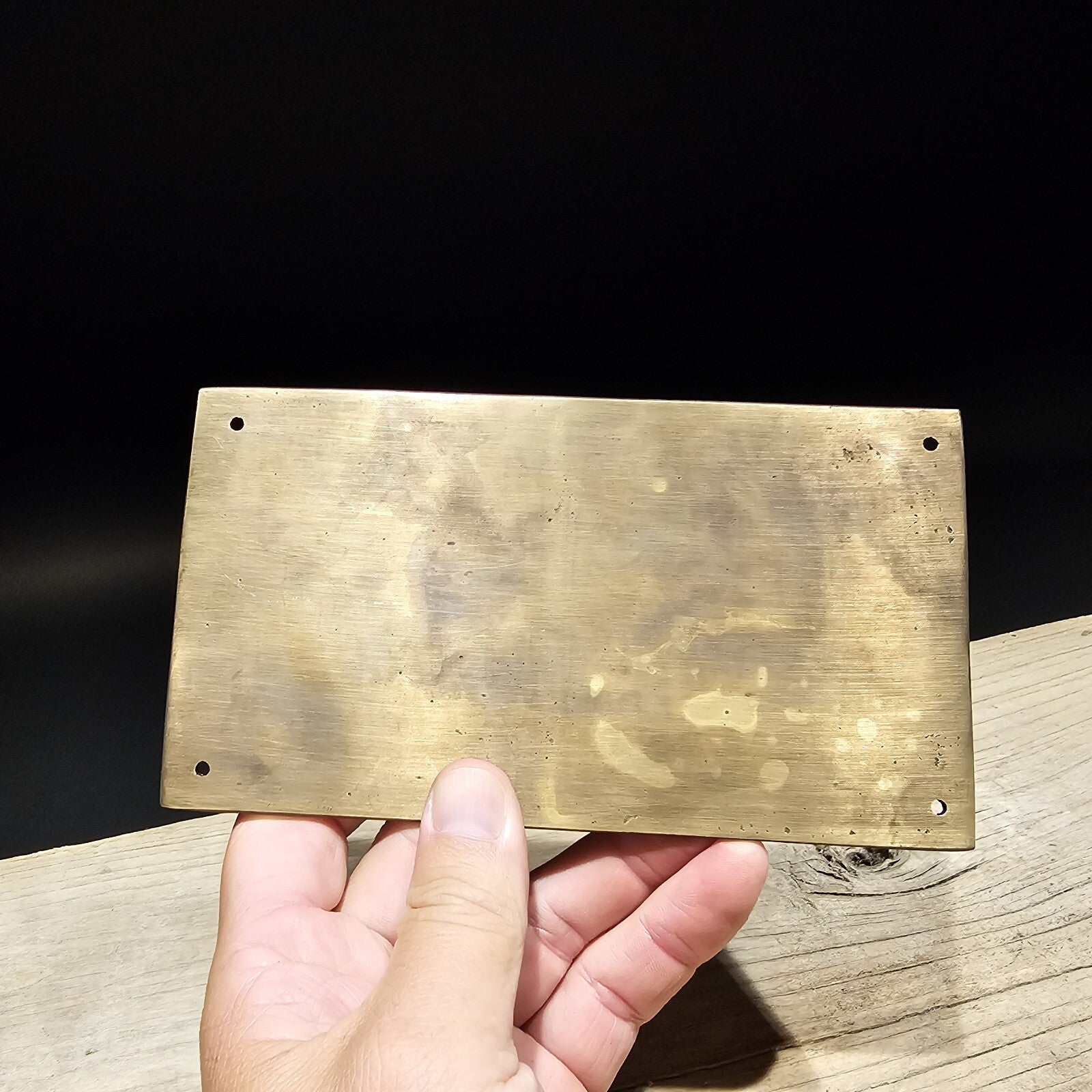 6 5/8" Antique Vintage Style Brass Winchester Plaque Sign