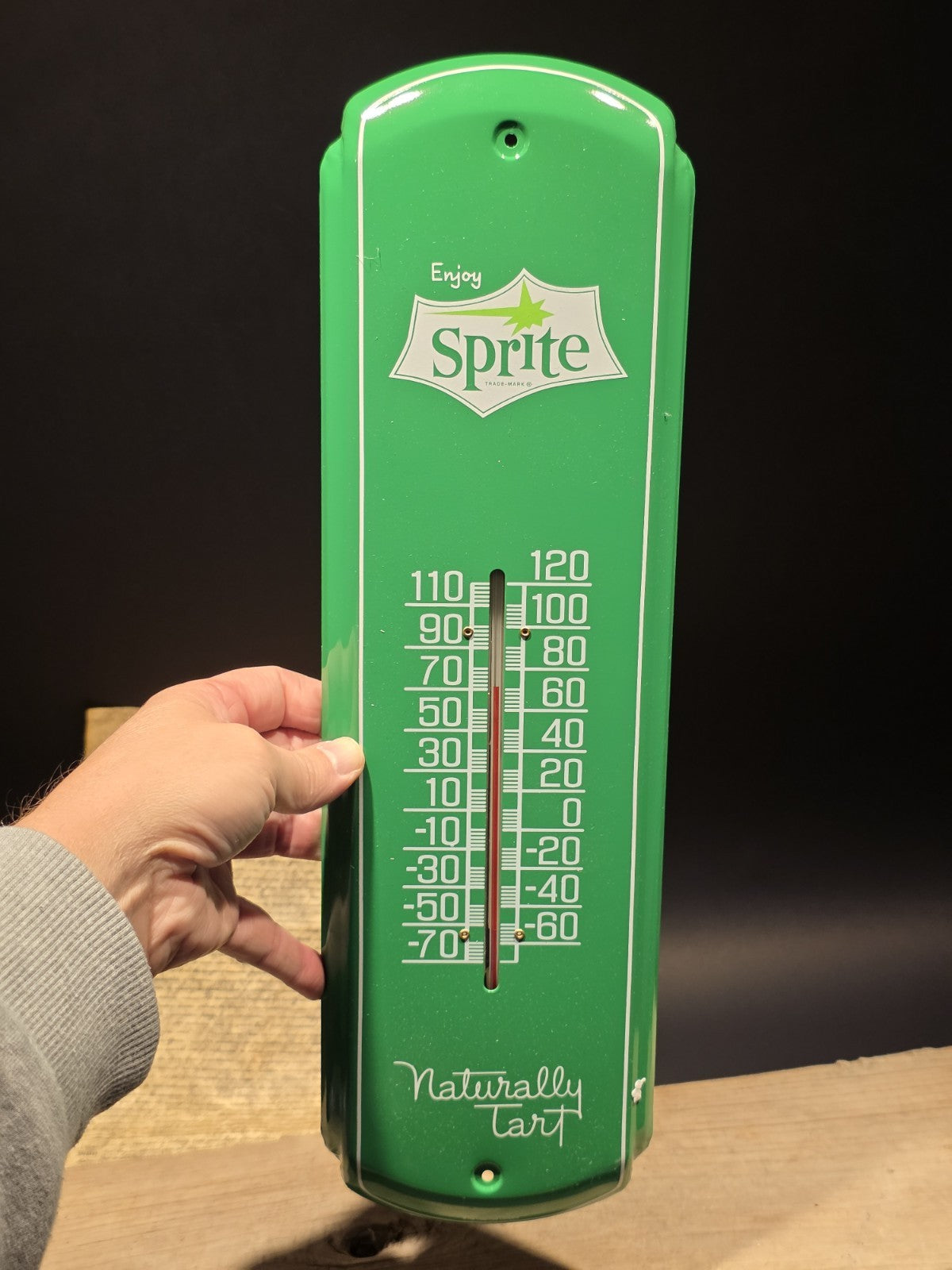 17 "Classic Vintage Style Sprite Soda Metal Thermometer Sign