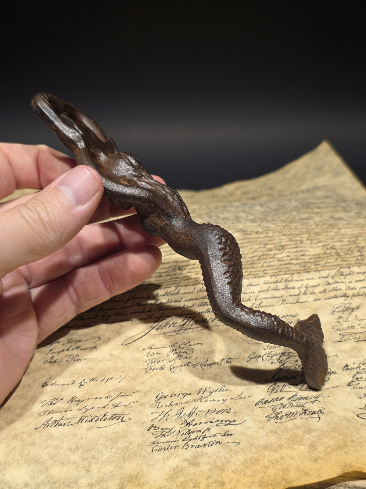 7" Vintage Style Cast Iron Mermaid Bottle Opener Coastal Bar Tool
