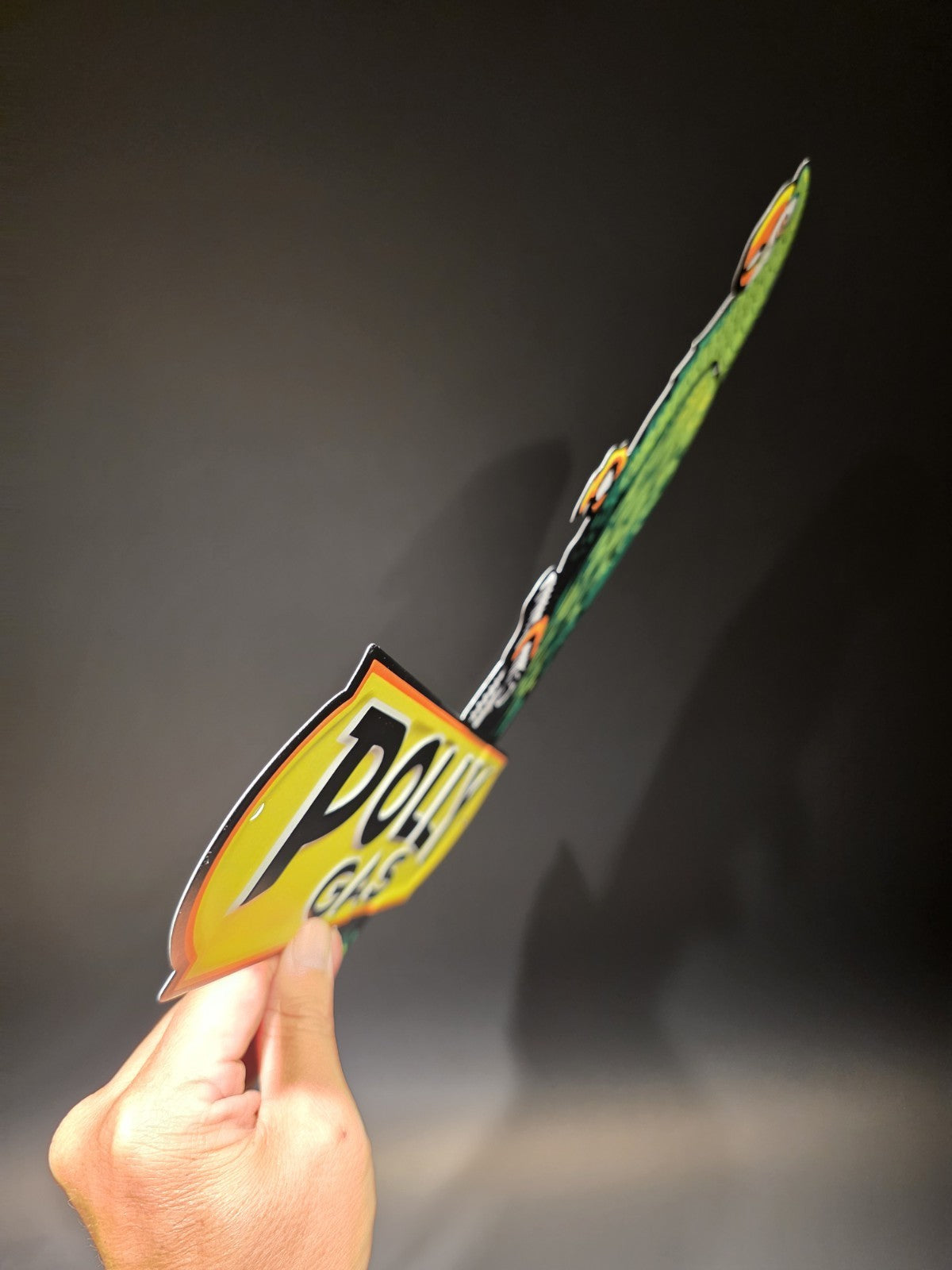 18" Antique Vintage Style Polly Gas Oil Metal Die Cut Sign
