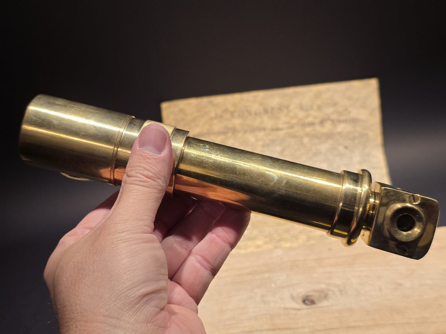 9 1/2" Antique Style Brass Portable Periscope Scope "see around the corner"