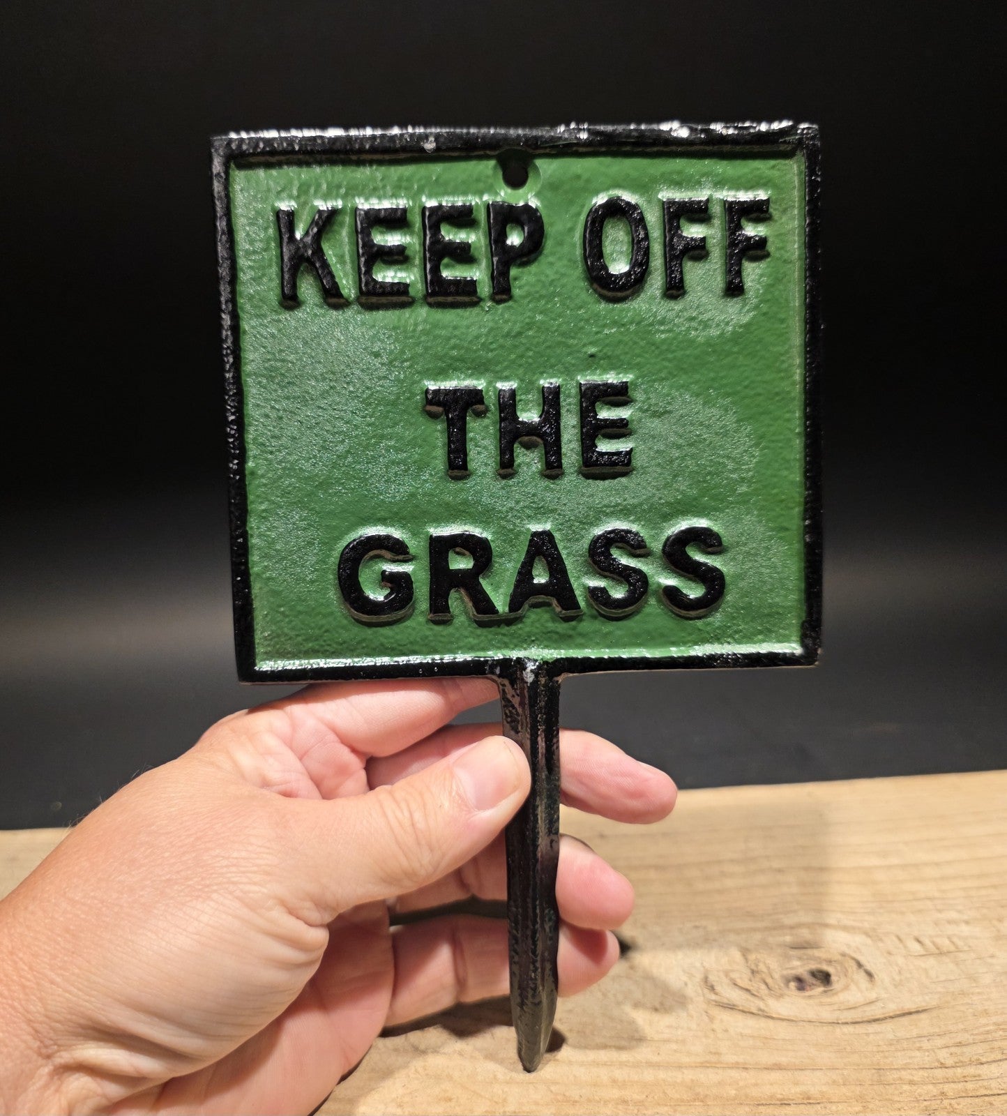 Vintage Style Cast Iron “Keep Off the Grass” Parks Lawn Sign