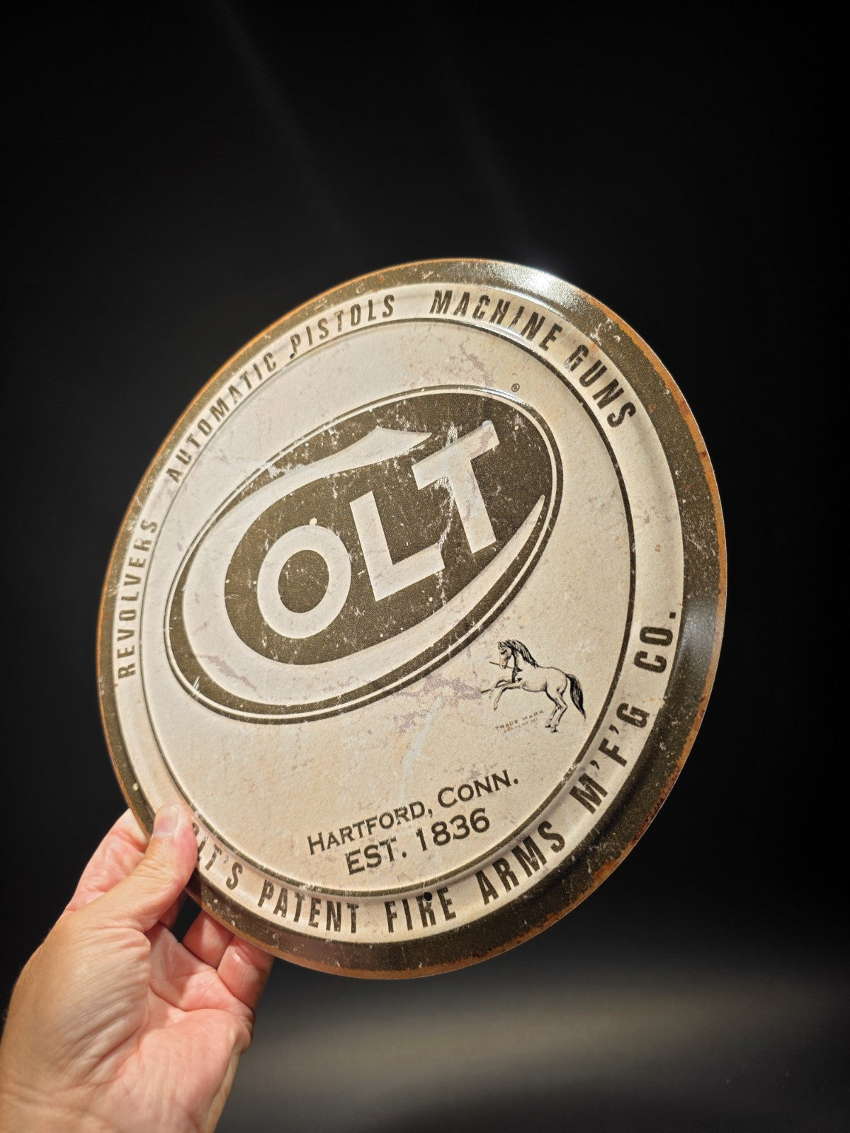 11 1/2" Metal Vintage Style Colt Sign