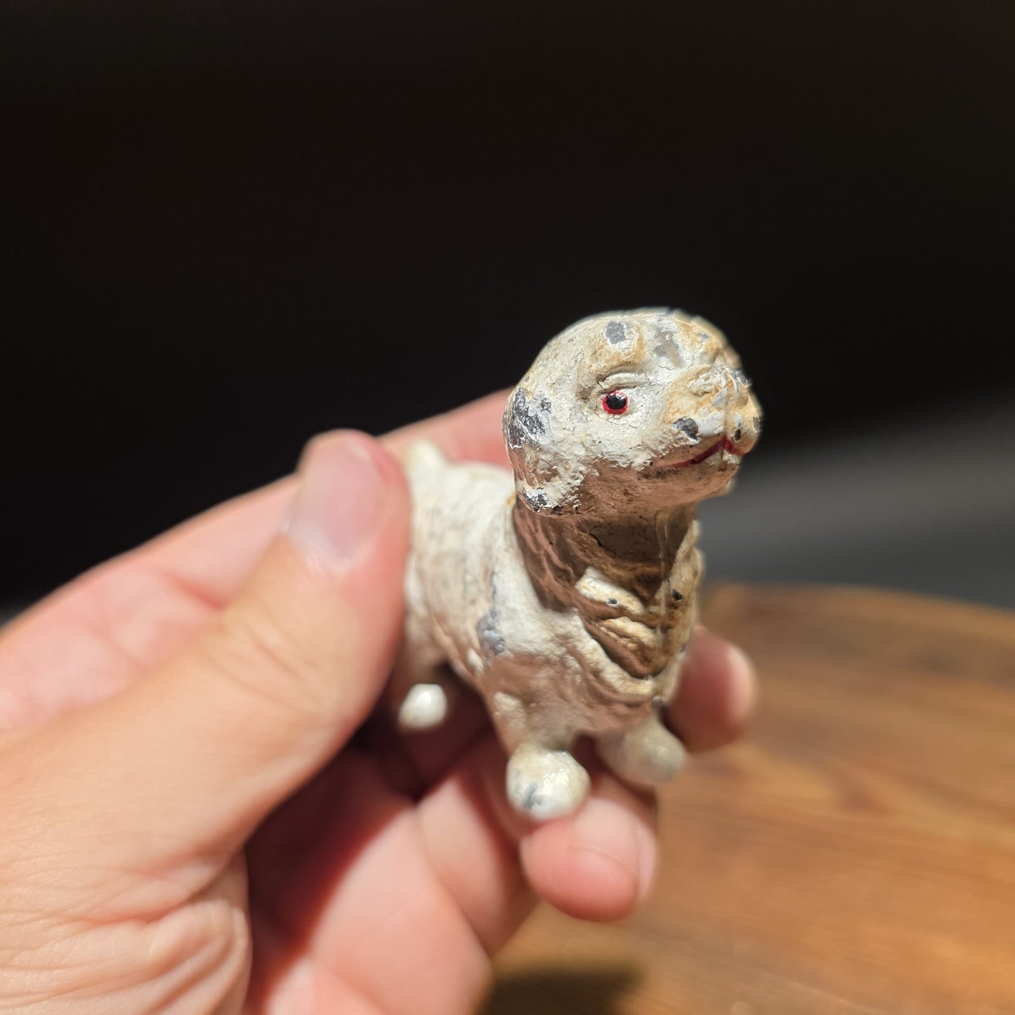 Cast Iron Spaniel Dog Figurine – Vintage Style Mini Animal Figure