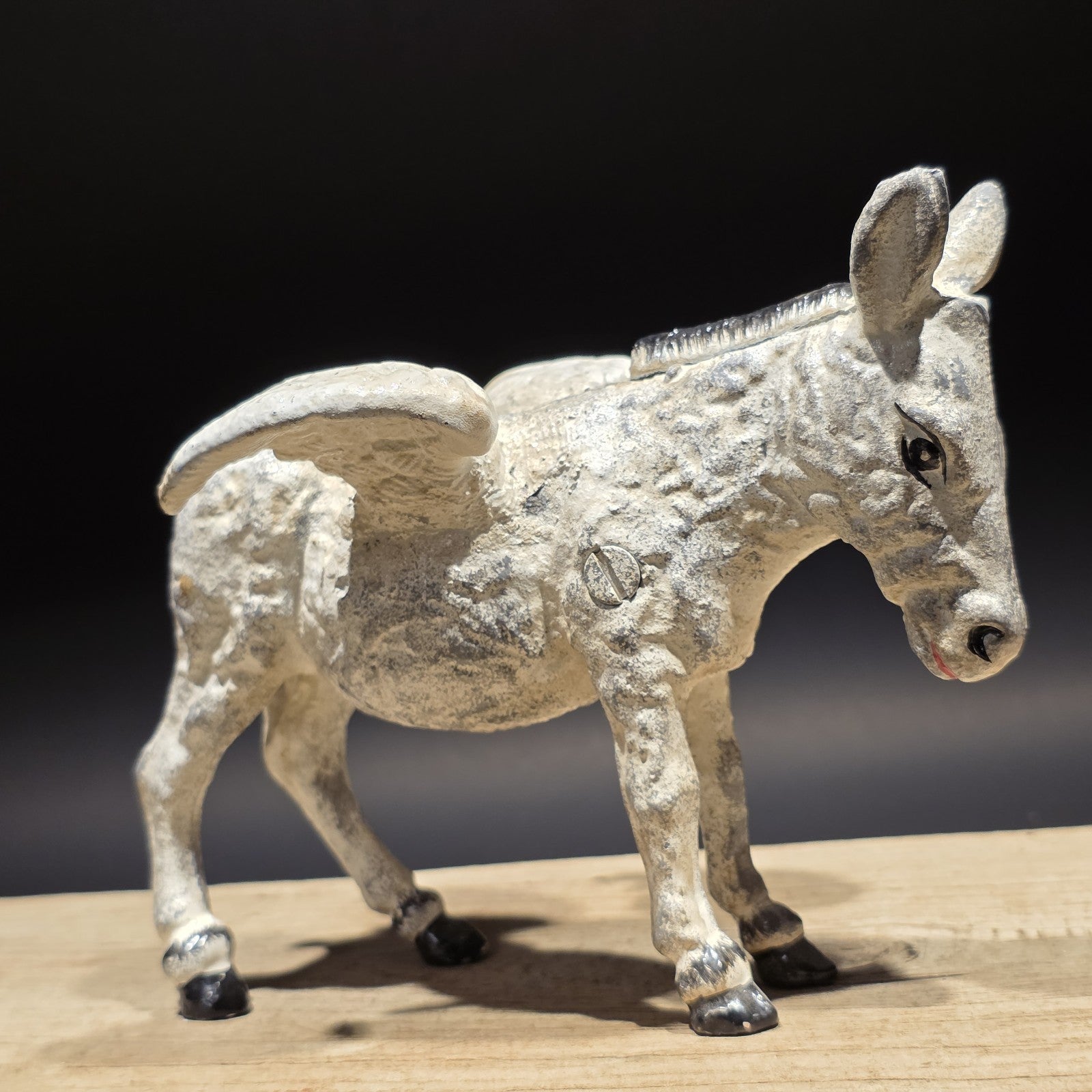 Antique Vintage Style Cast Iron Flying Donkey Coin Bank
