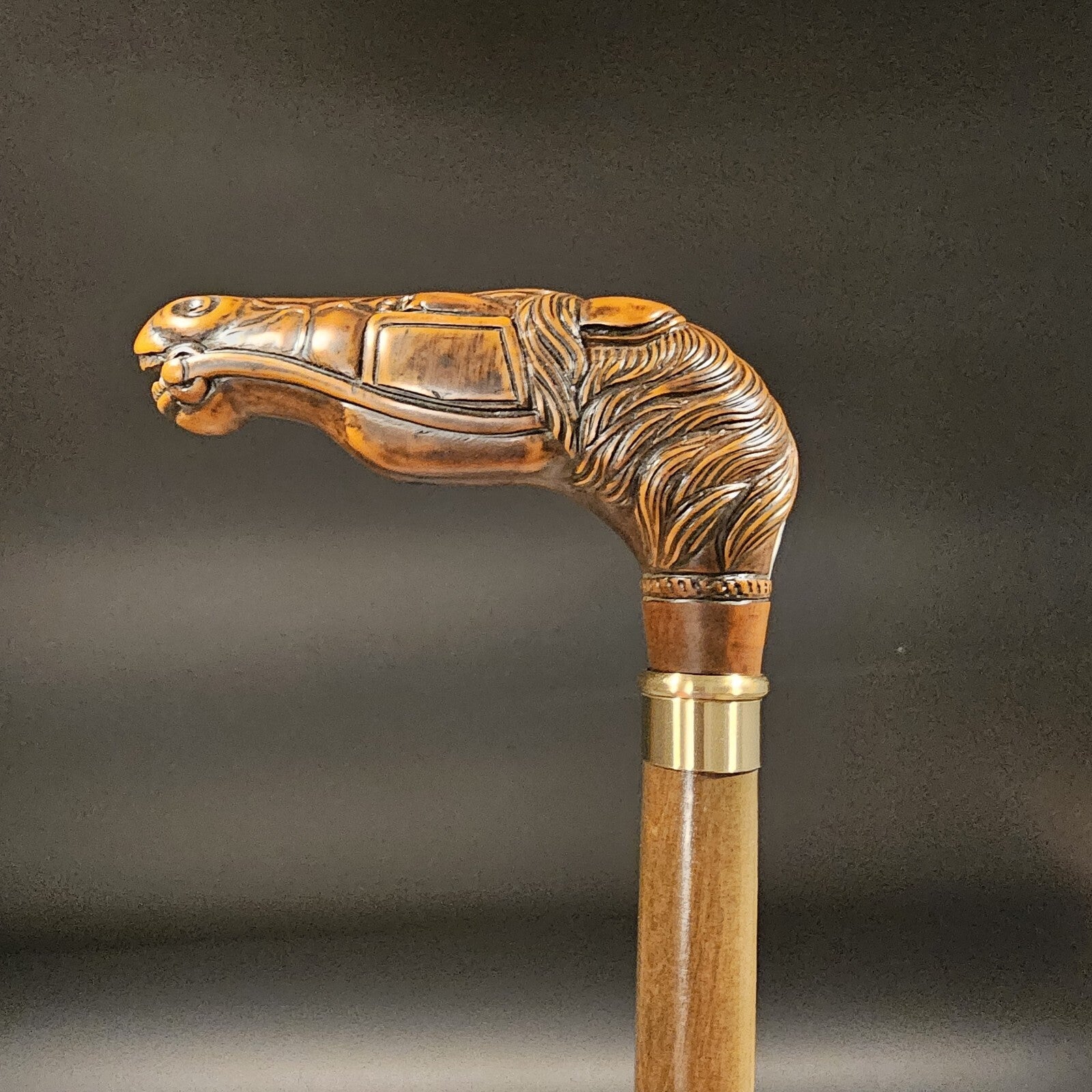 36" Antique Style Horse Head Walking Stick Cane