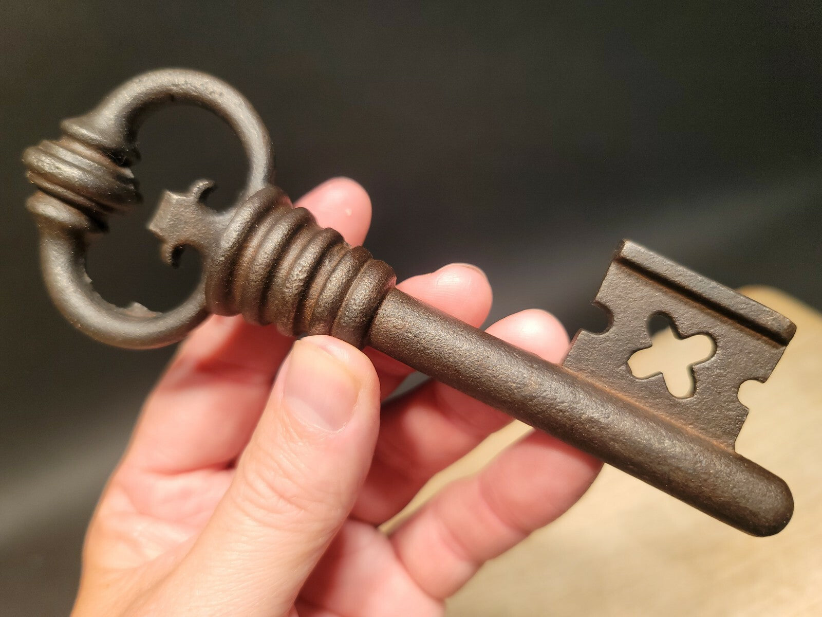 6 1/8" Antique Style Iron Large Skeleton Key