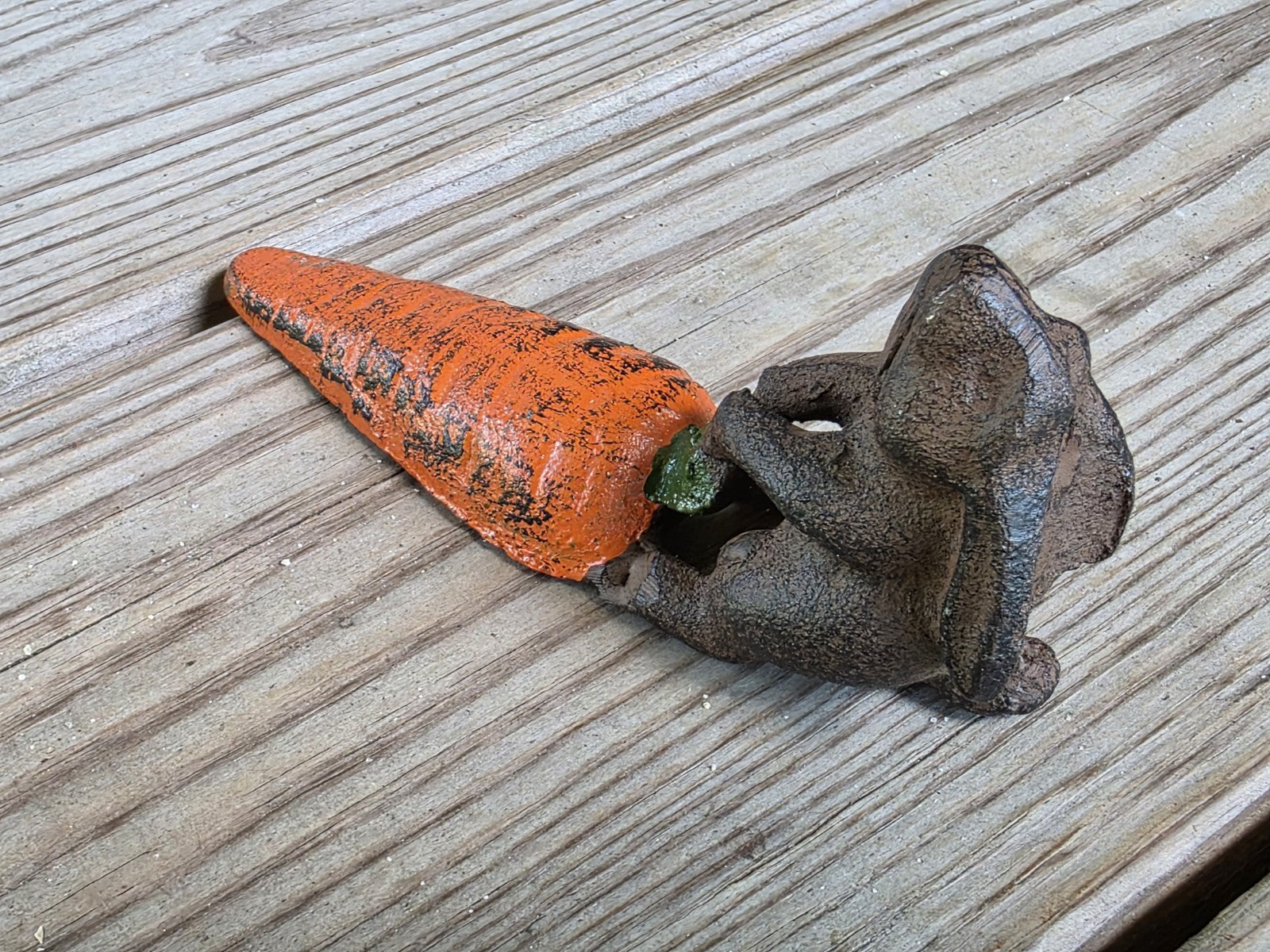 Antique Vintage Style Cast Iron Door Stop Rabbit Hare Wedge