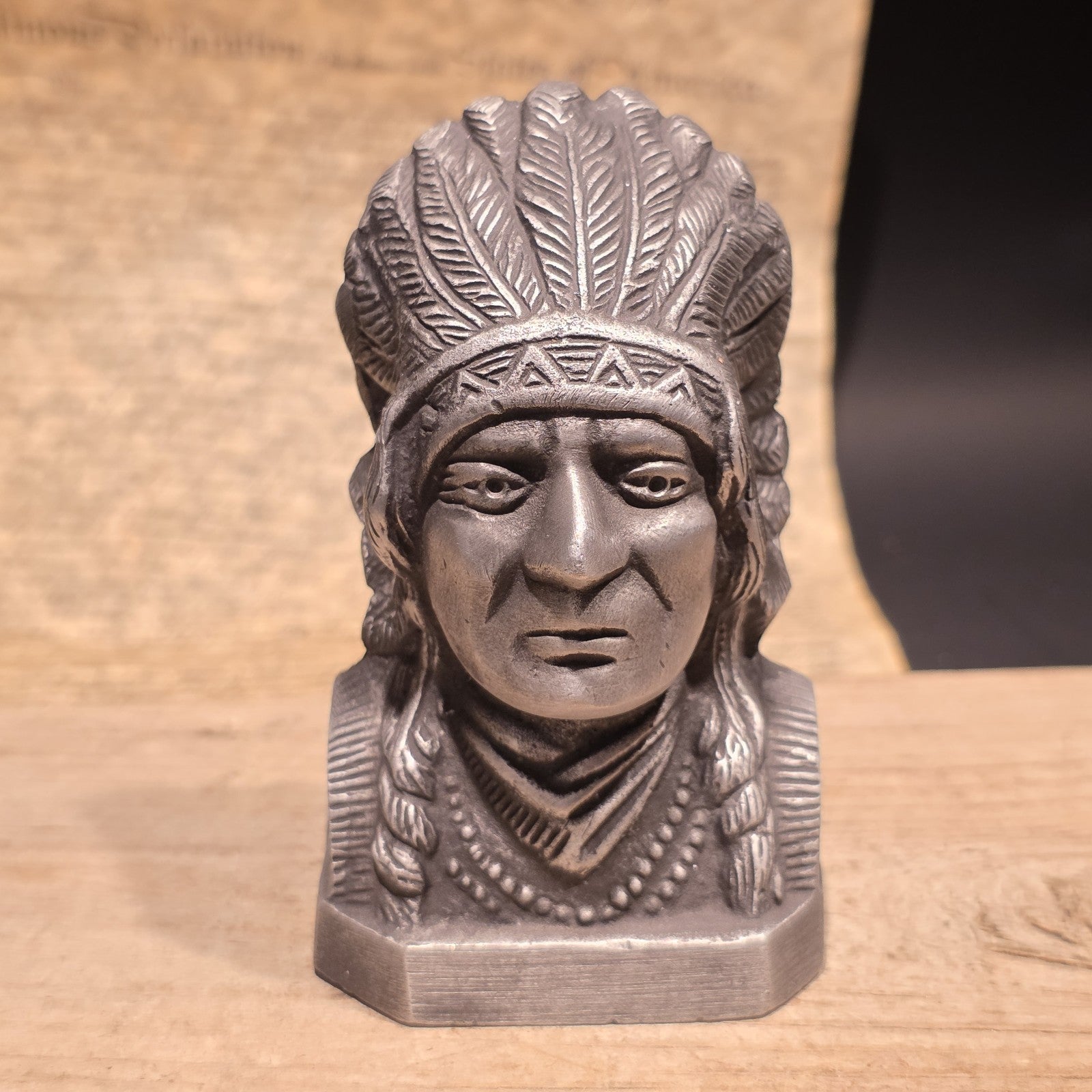 5" Vintage Style Metal Indian Motorcycle Coin Bank