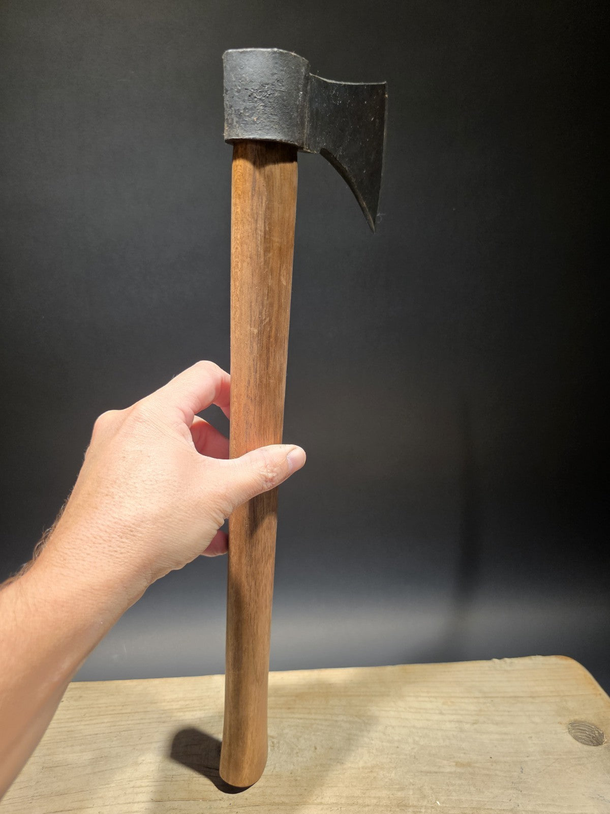 Vintage-Style Camp Axe with Wood Handle