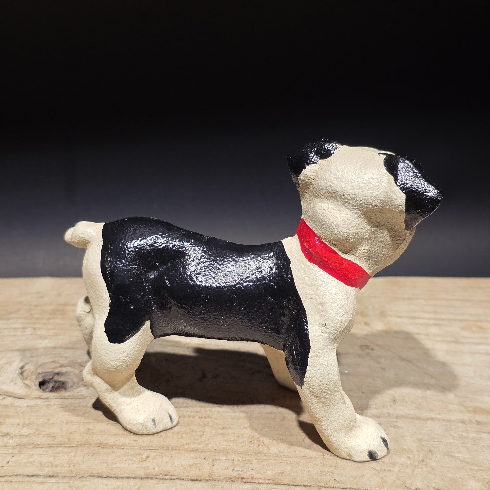 5" Antique Style Cast Iron Boston Terrier Dog Door Stop