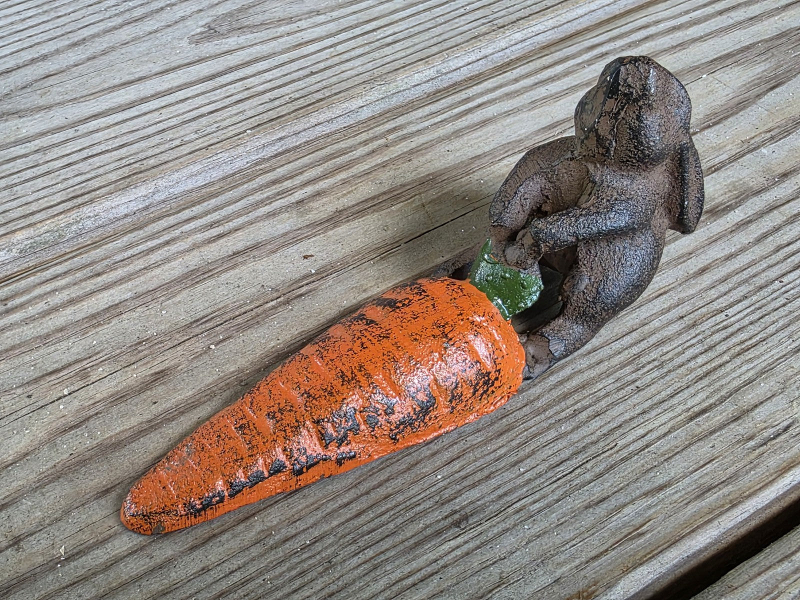 Antique Vintage Style Cast Iron Door Stop Rabbit Hare Wedge