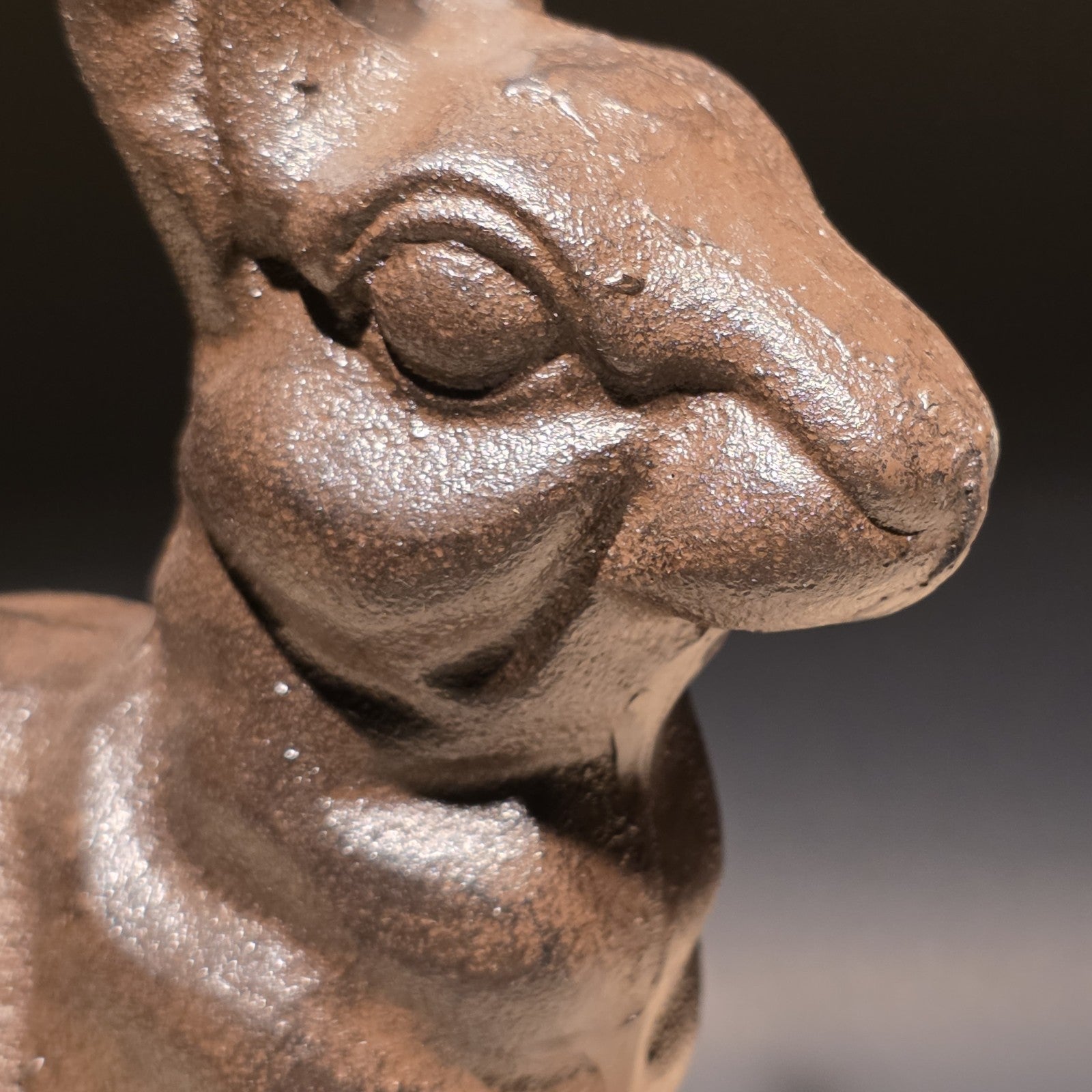10" Antique Style Cast Iron Rabbit Door Stop Hare Statue