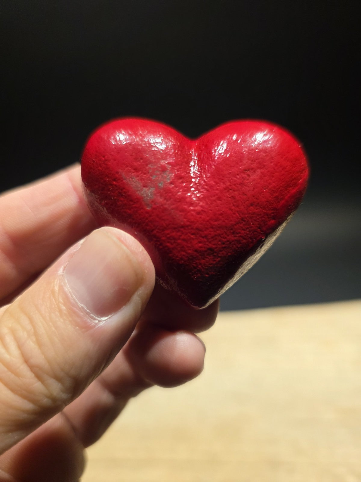 Vintage Style Cast Iron Red Heart