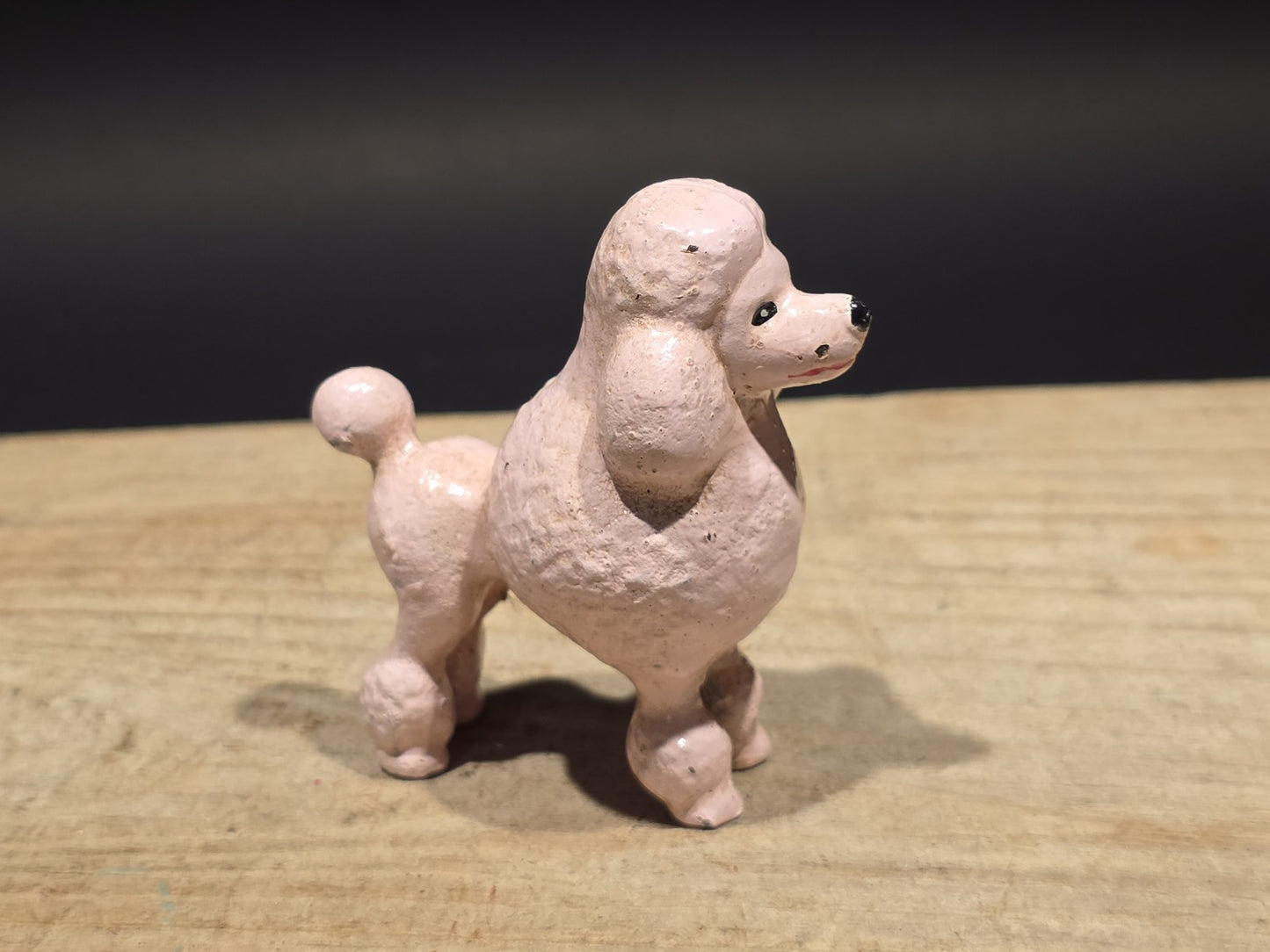 Cast Iron Pink Poodle Dog Figurine – Vintage Style Poodle Statue