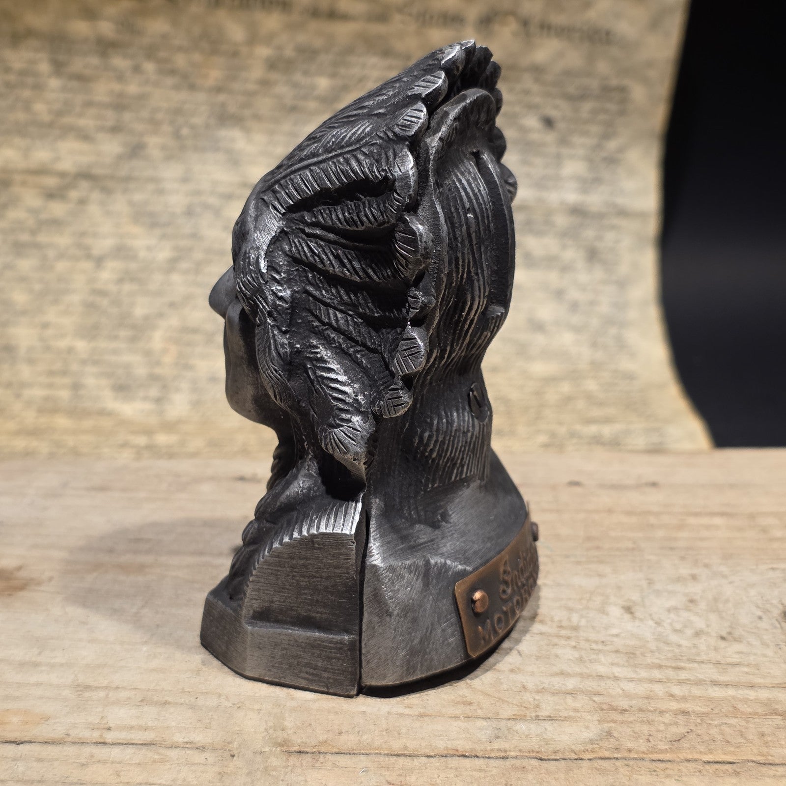 5" Vintage Style Metal Indian Motorcycle Coin Bank
