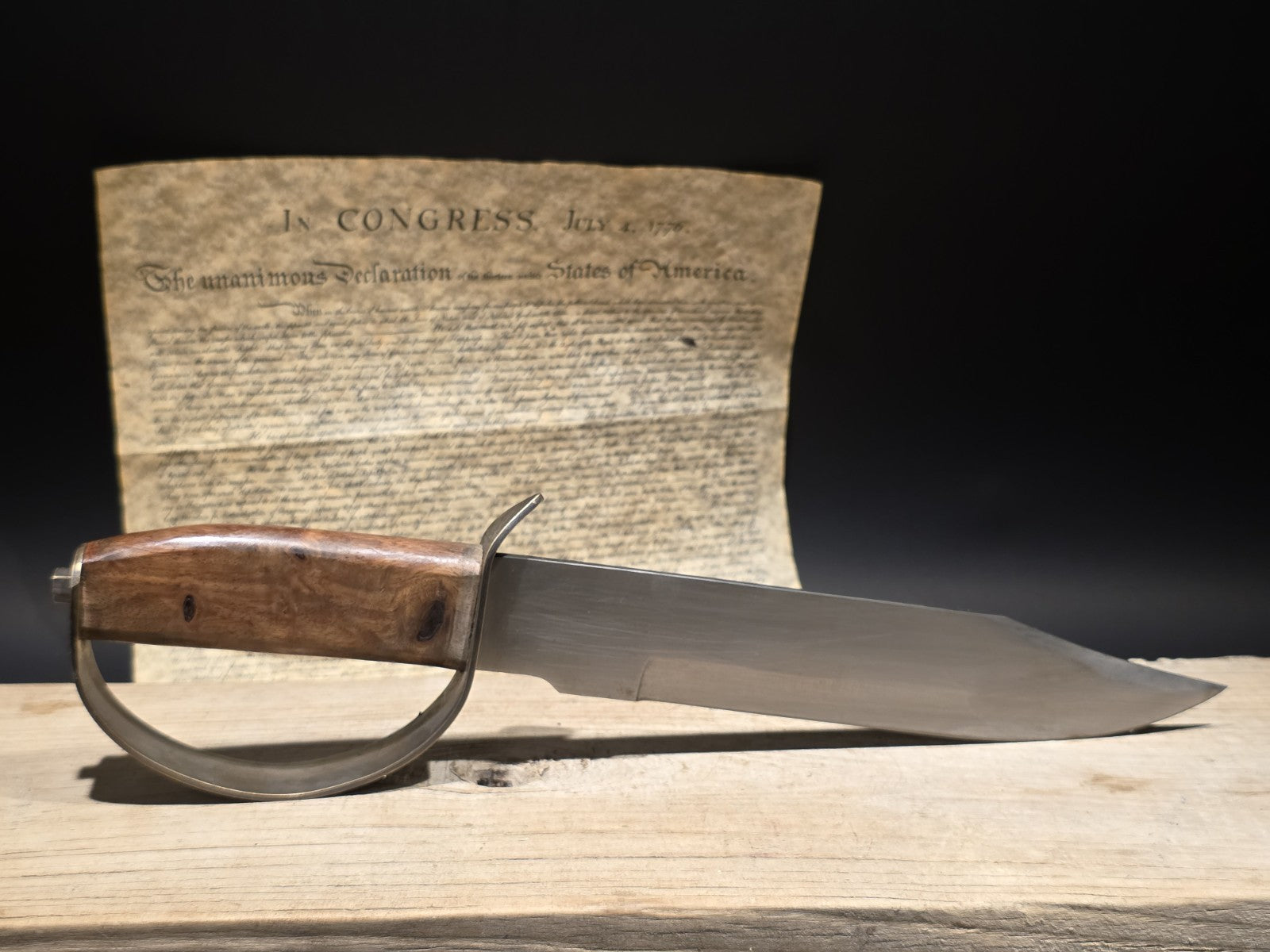 15" Antique Style Civil War Confederate D Guard Bowie Knife