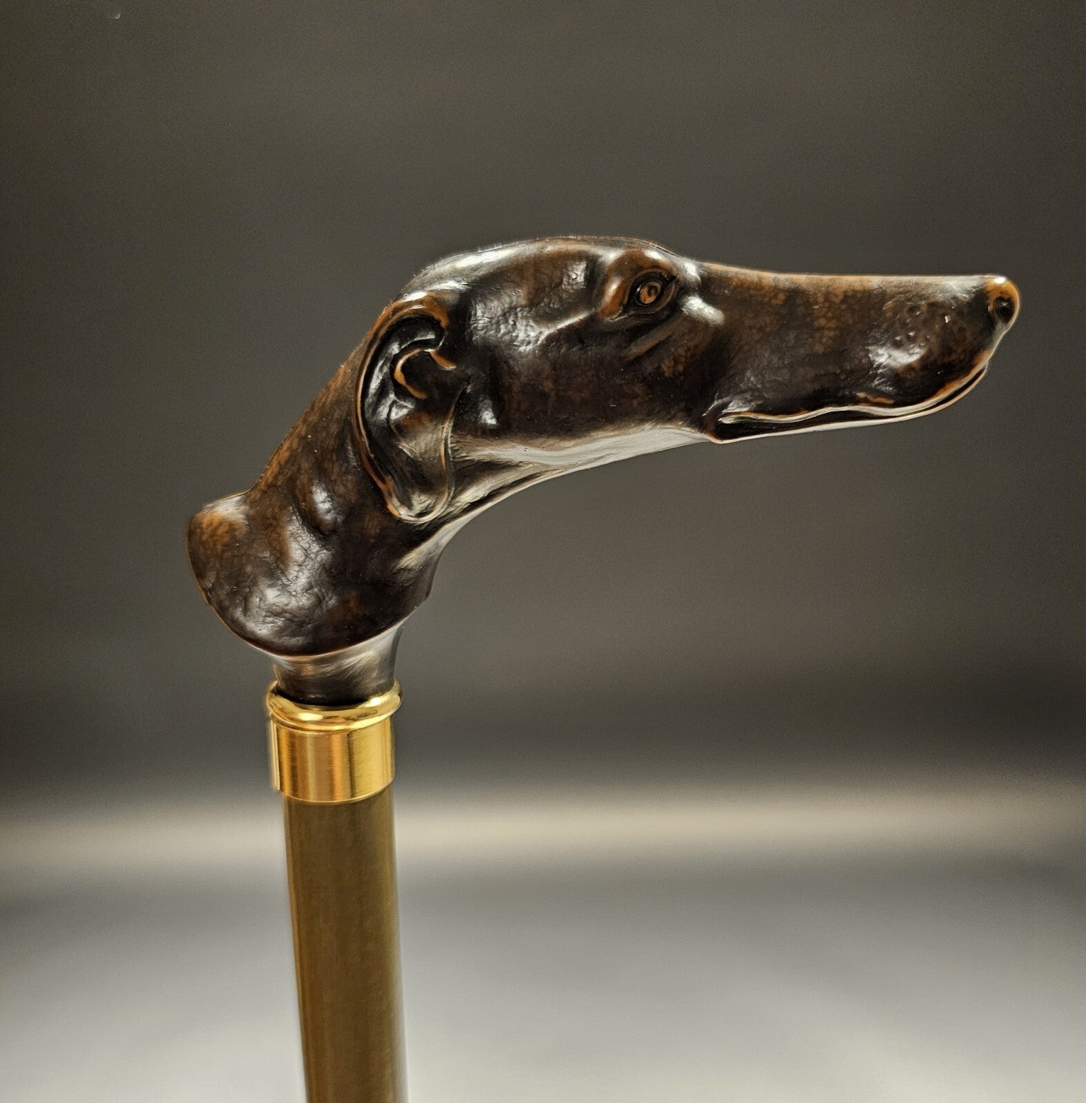 36" Antique Style Greyhound Dog Walking Stick Cane
