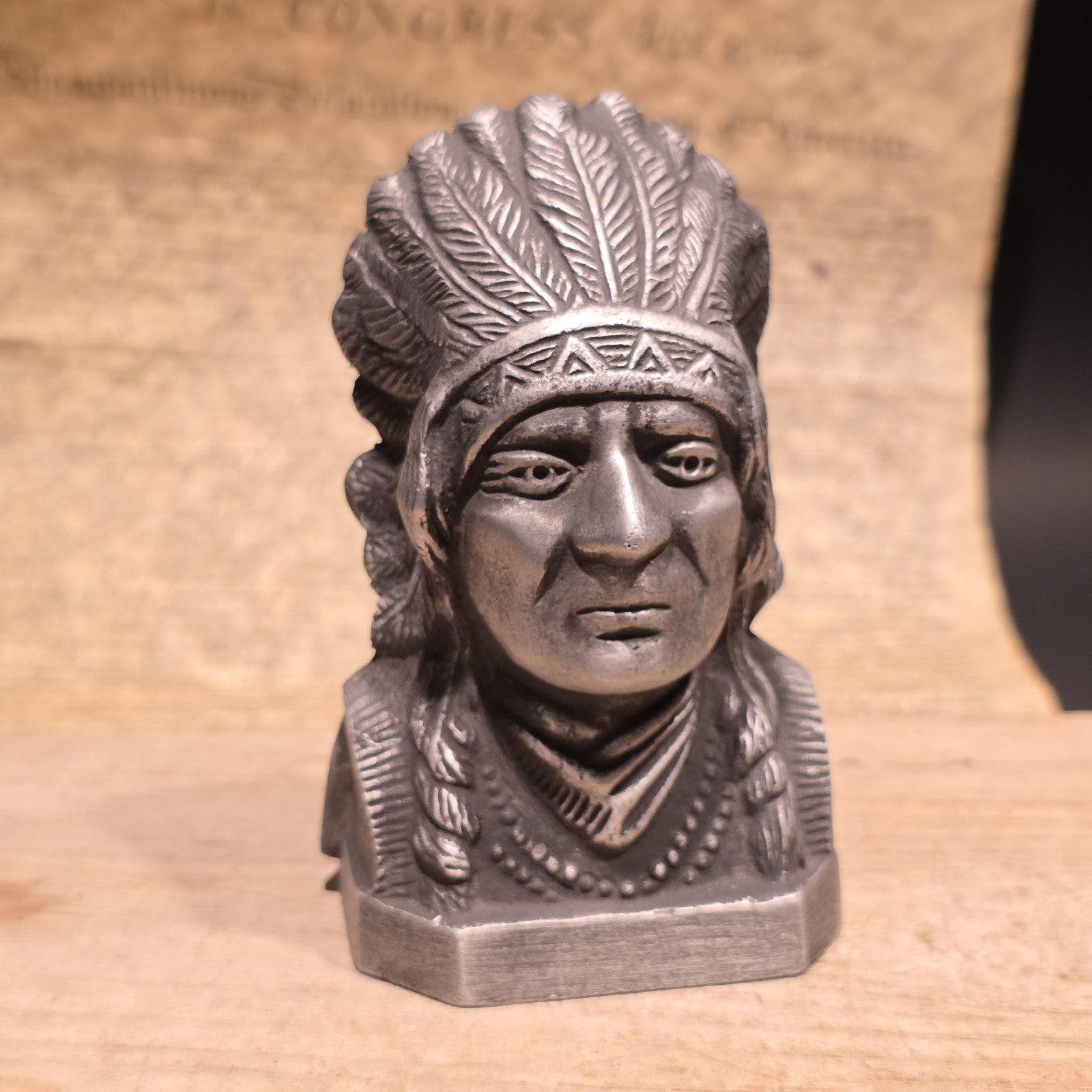 5" Vintage Style Metal Indian Motorcycle Coin Bank