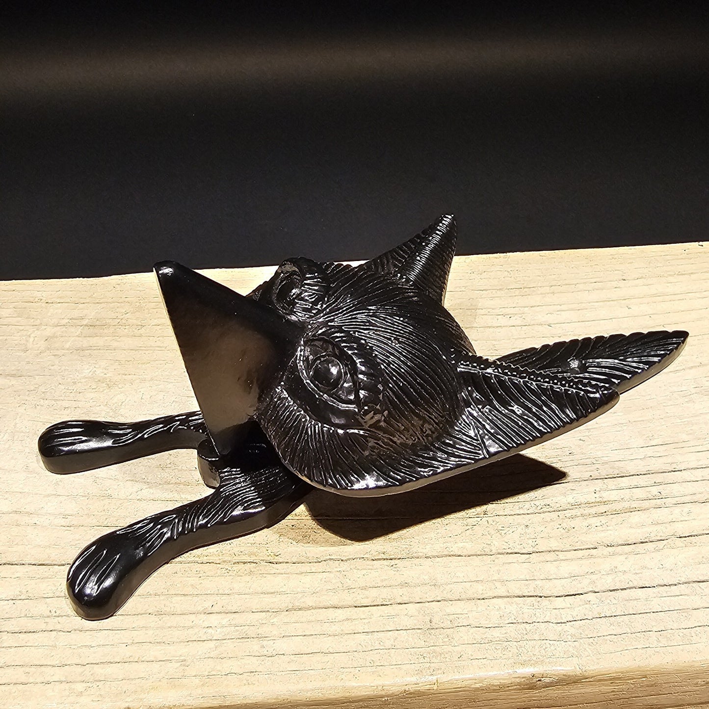 Antique Vintage Style Black Cast Iron FOX Head DOOR KNOCKER Hardware