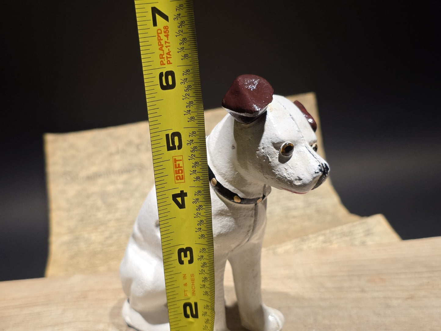 6" Vintage Style Nipper Dog Cast Iron Coin Bank