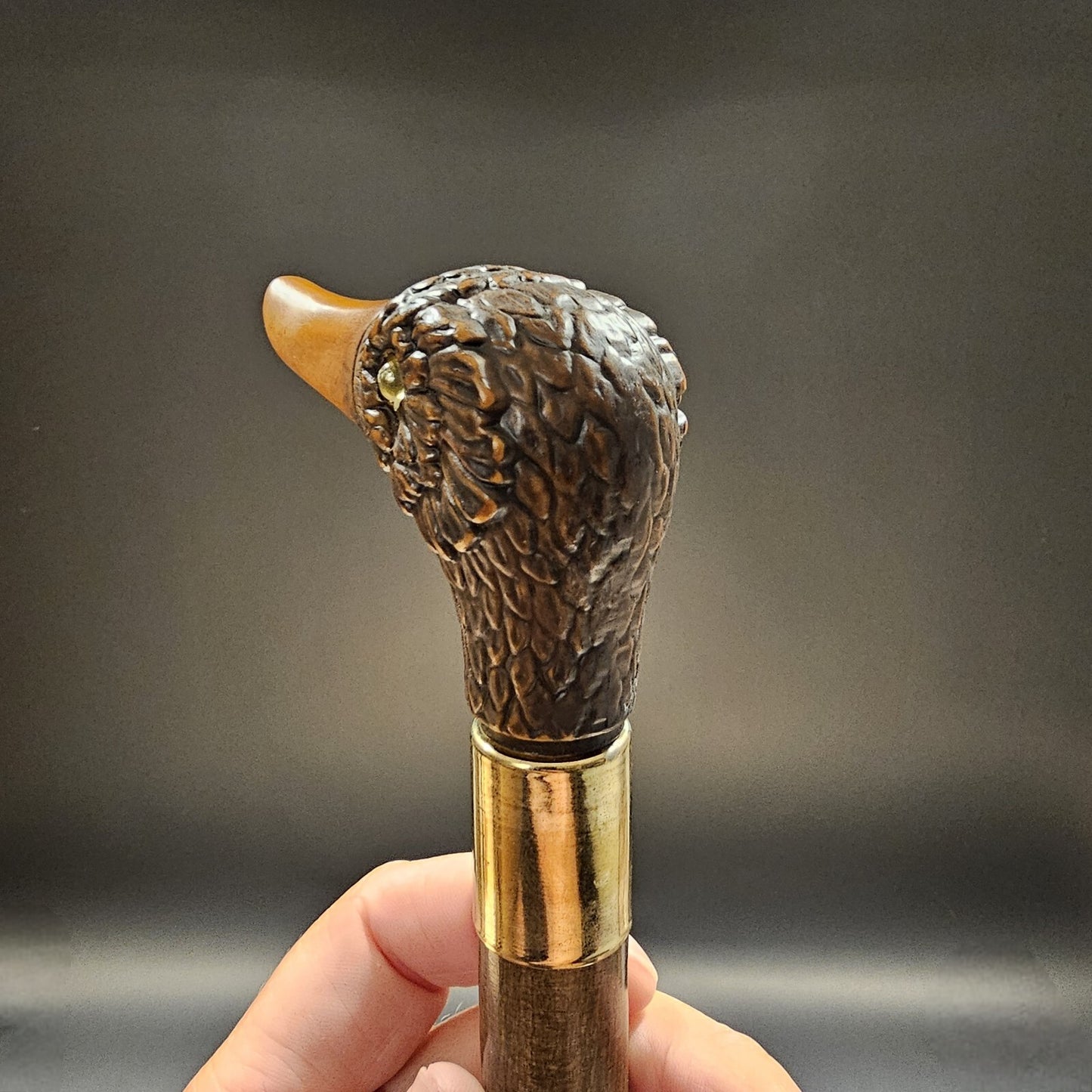 36" Antique Style Brown Duck Head Walking Stick Cane