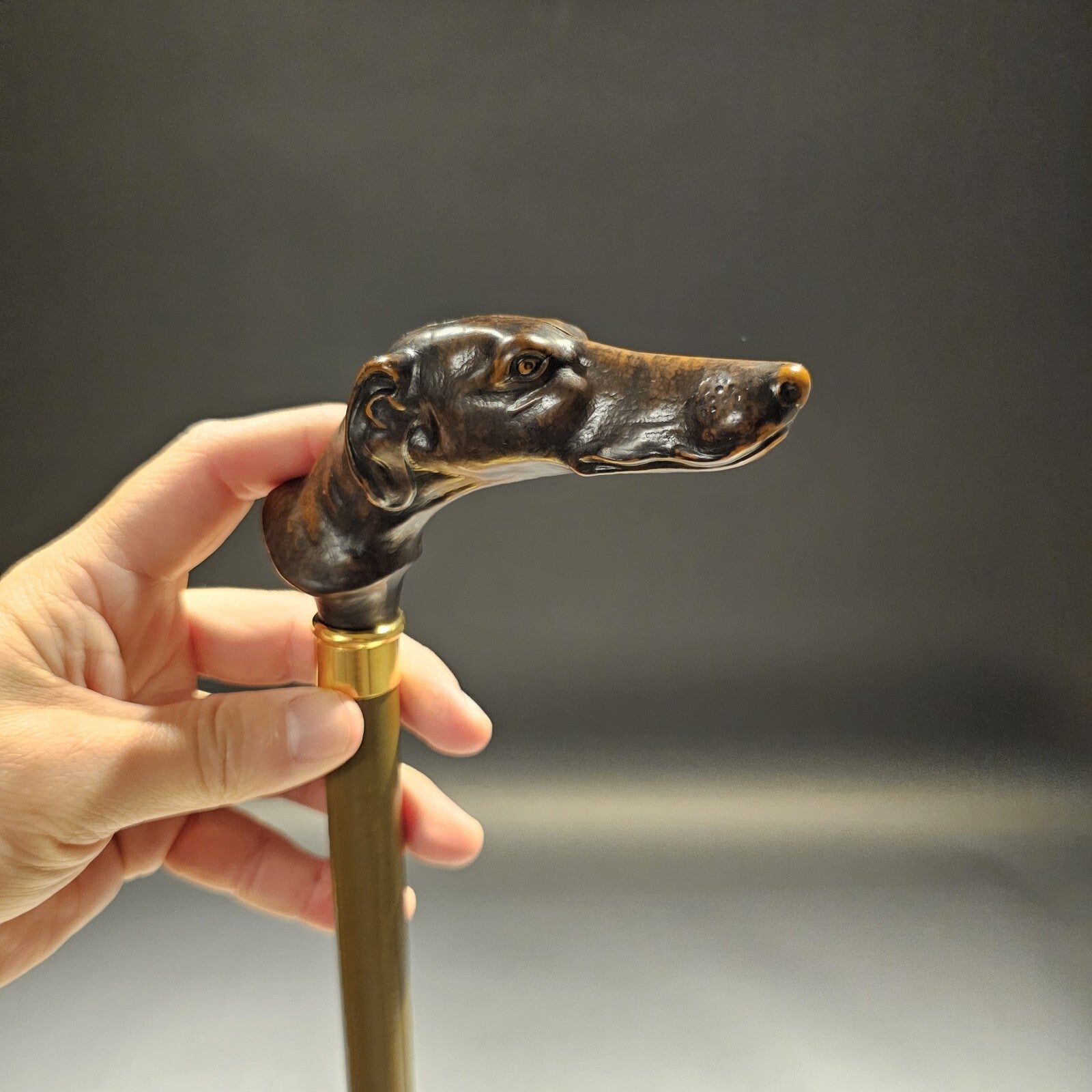 36" Antique Style Greyhound Dog Walking Stick Cane