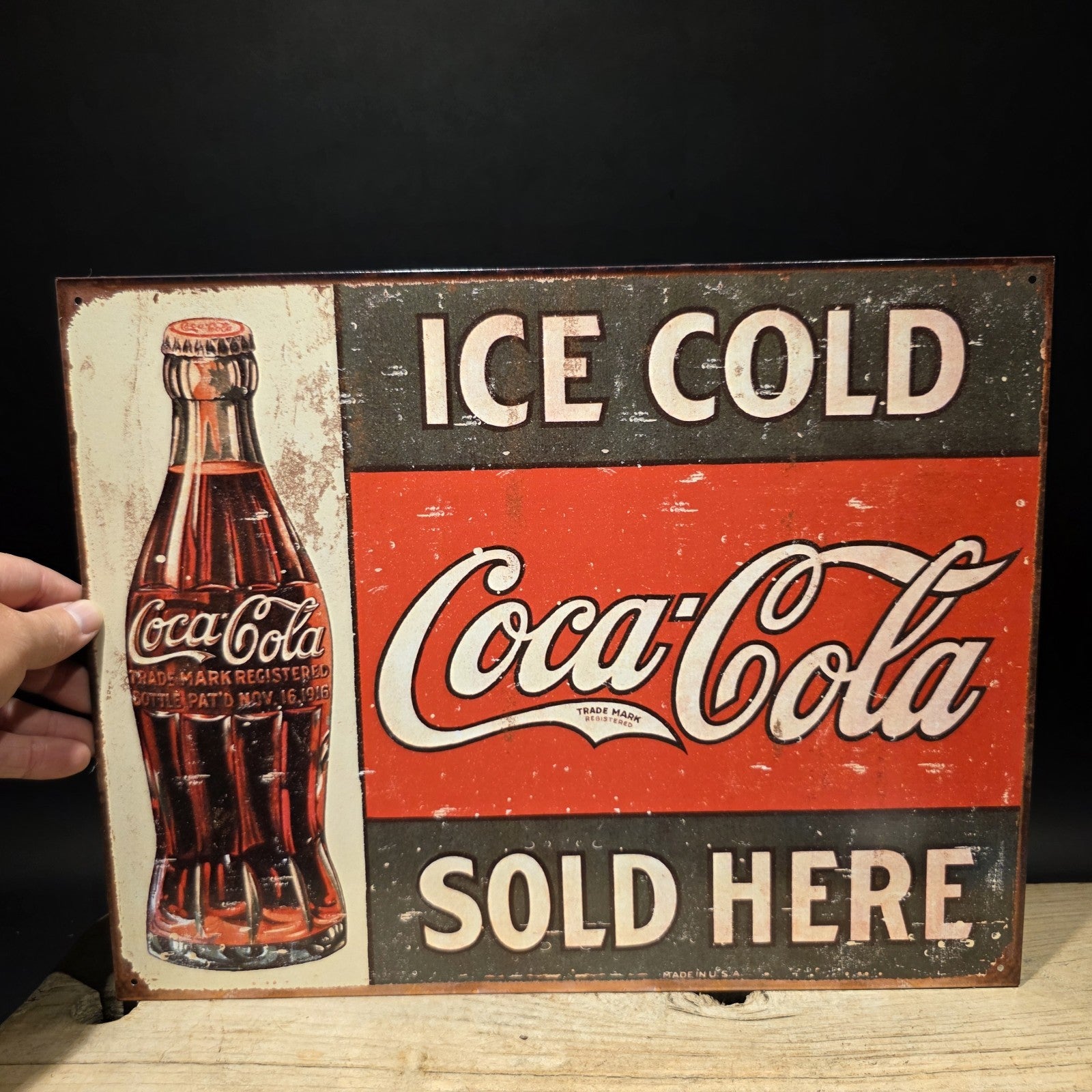15" Coca-Cola Metal Vintage Style Gas Station Advertising Sign
