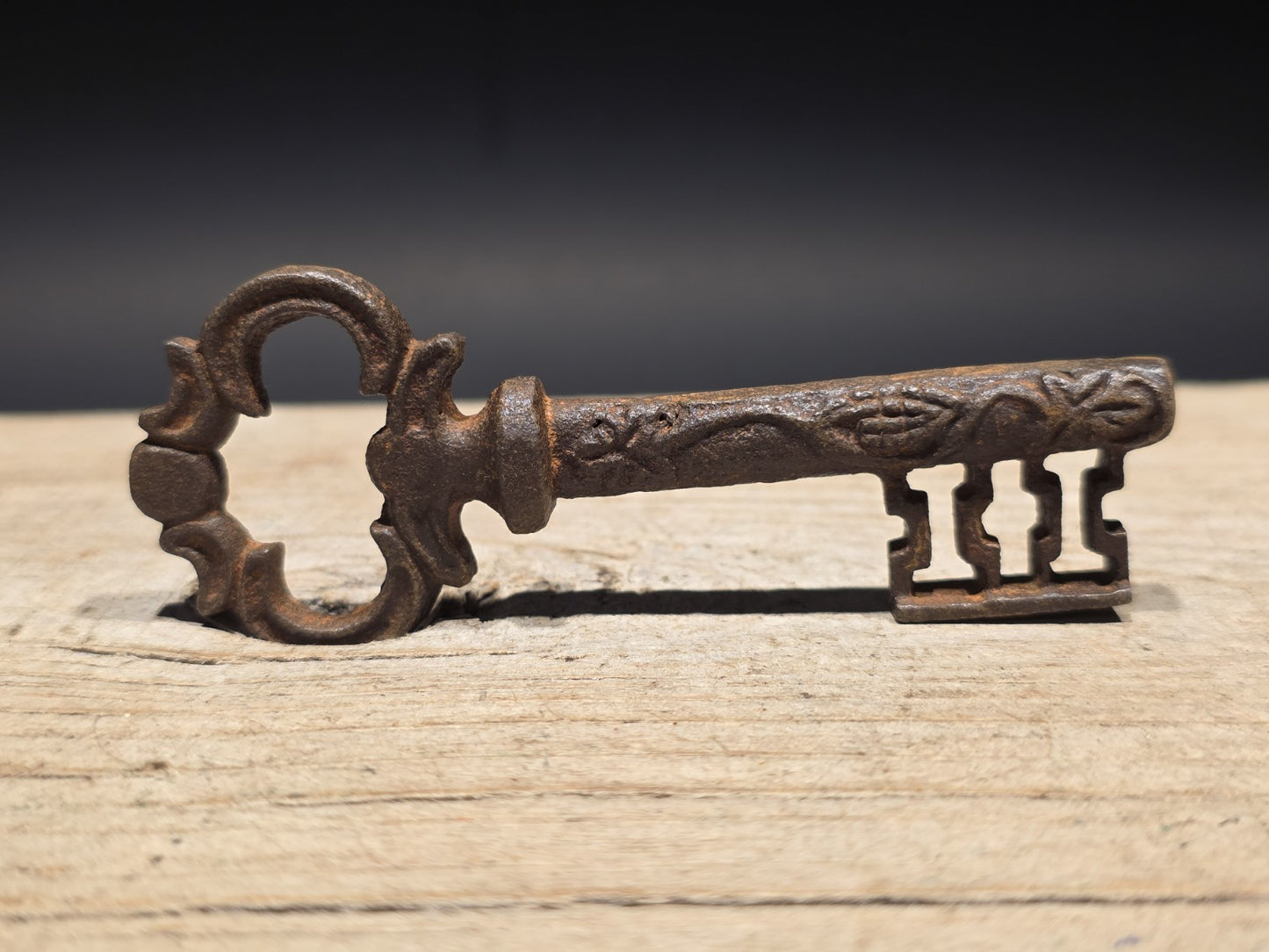 4" Antique Style Iron Large Skeleton Church Key