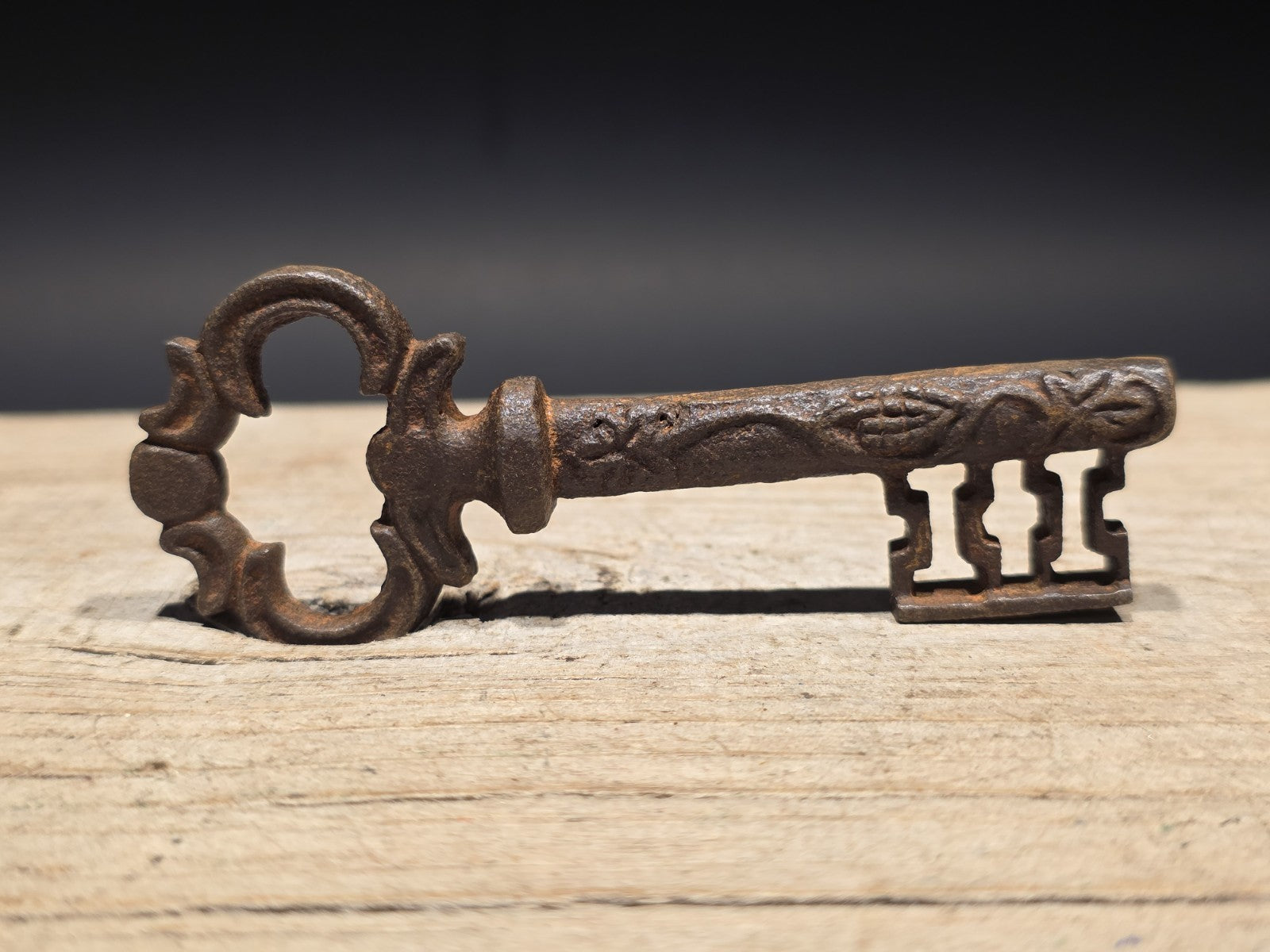 4" Antique Style Iron Large Skeleton Church Key