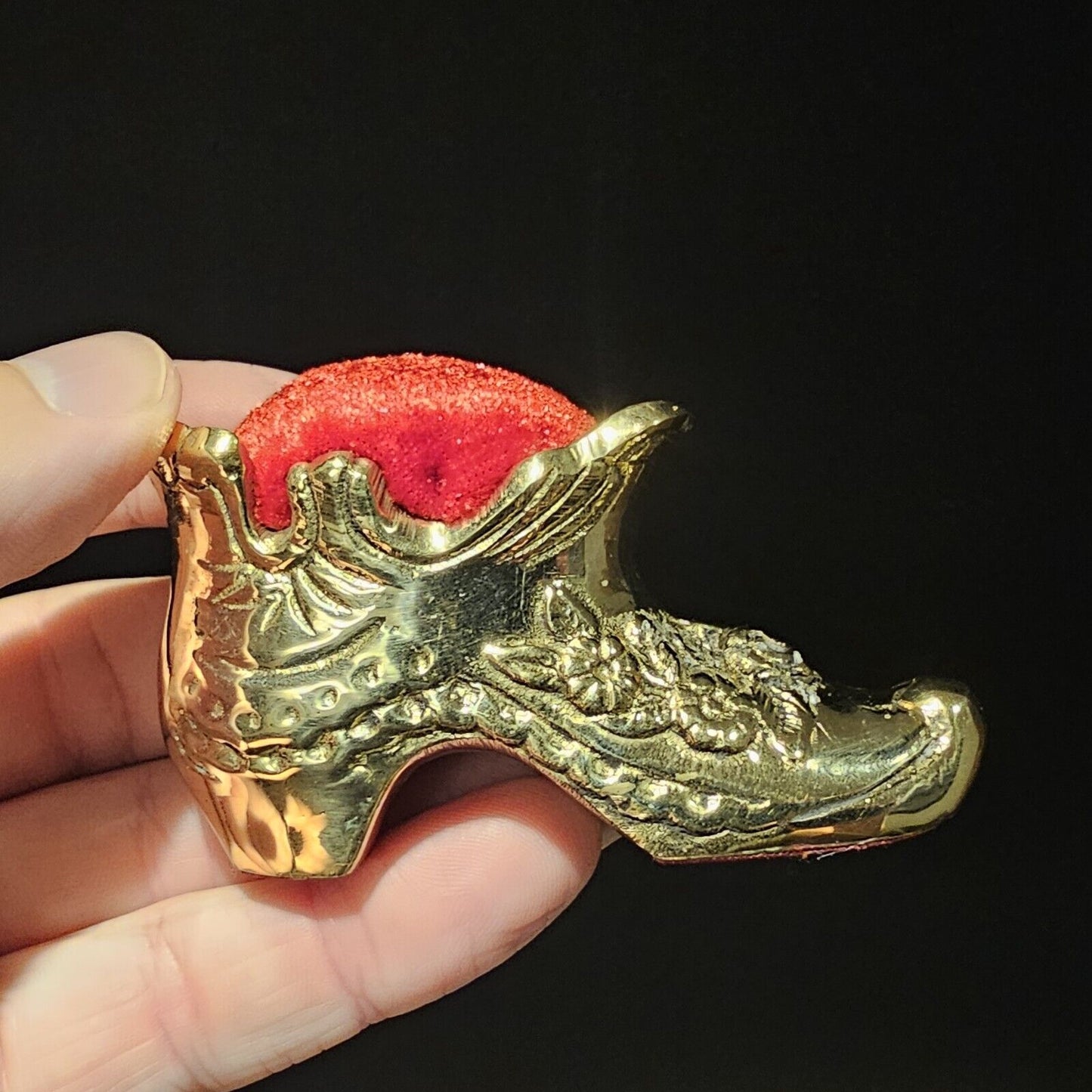 Antique Vintage Style Miniature Brass Sewing Pin Cushion