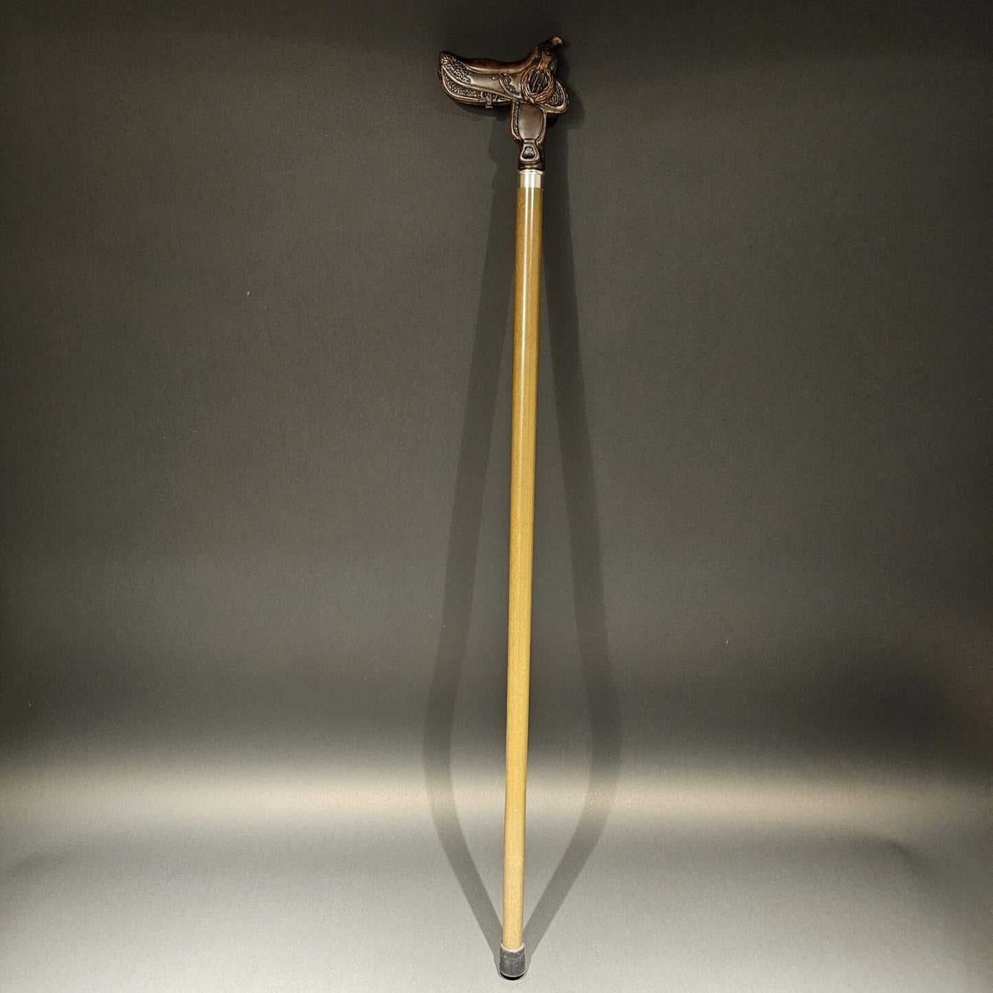 36" Antique Style Cowboy Saddle Derby Walking Stick Cane