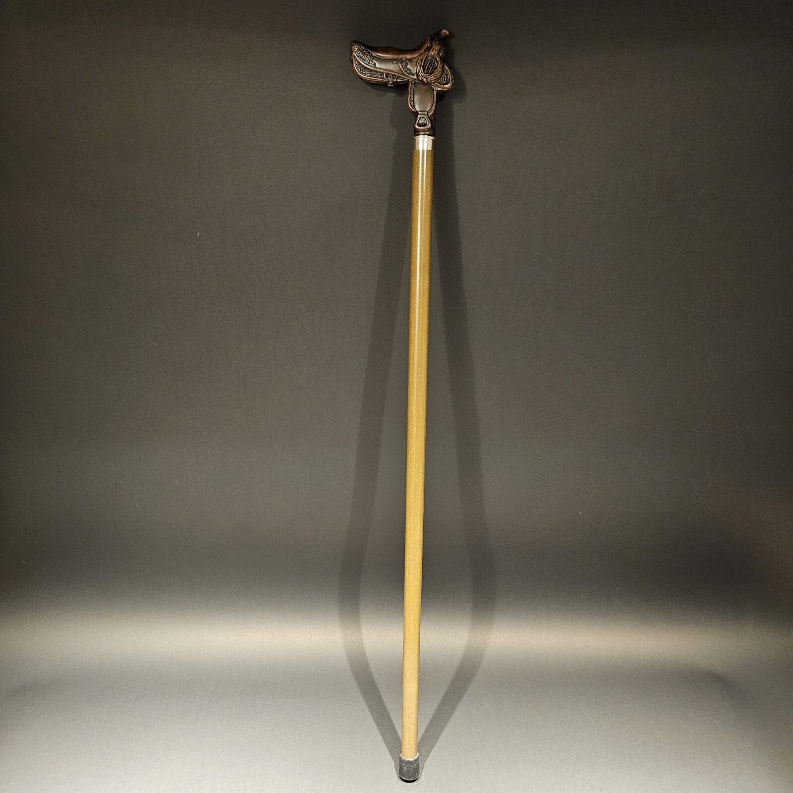 36" Antique Style Cowboy Saddle Derby Walking Stick Cane